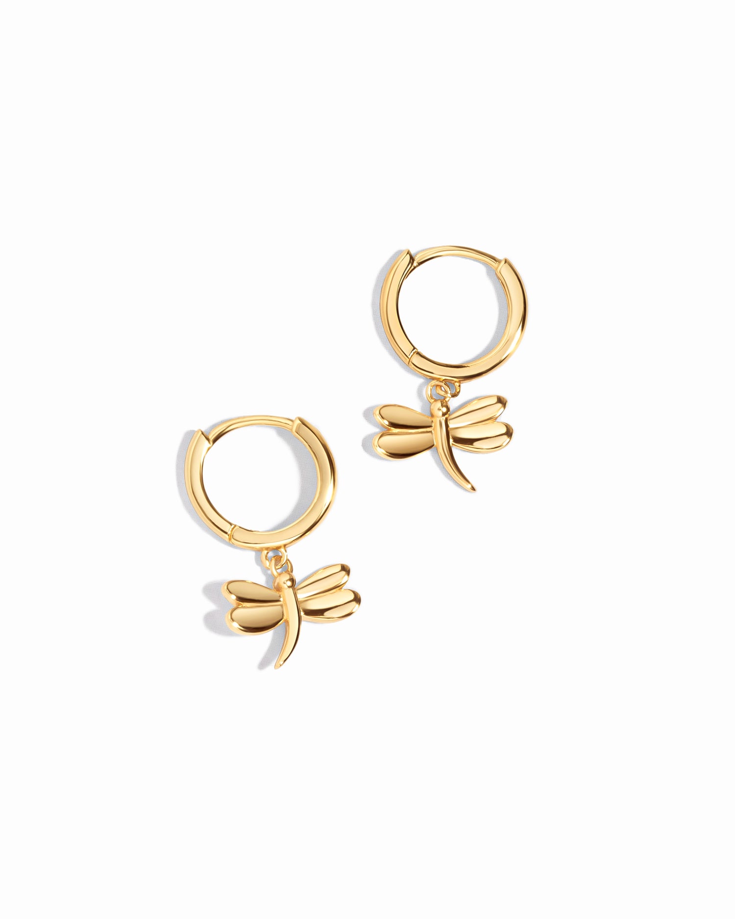 Gold dragonfly earrings
