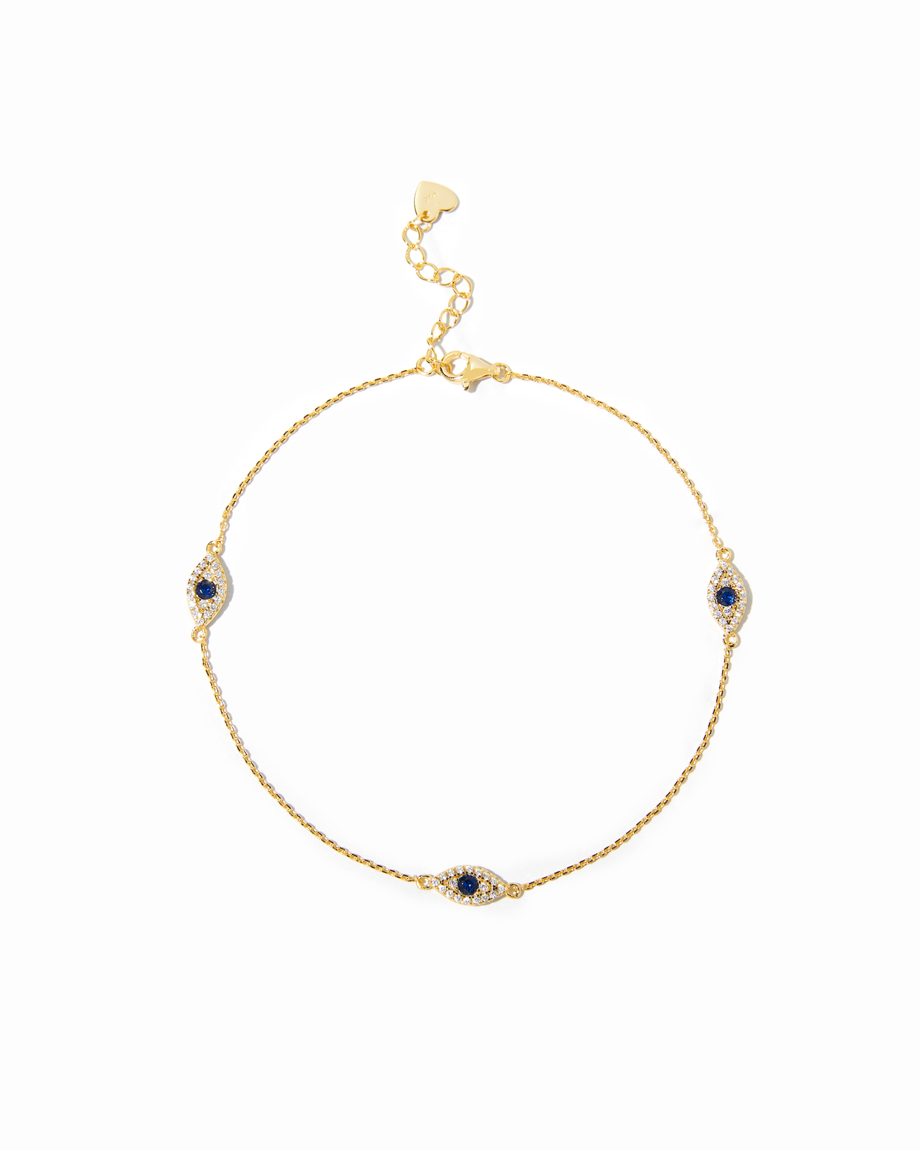 Bracelet Cheville œil Maléfique Plaqué Or 18K - Fabriqué Au Brésil, Neuf étiqueté