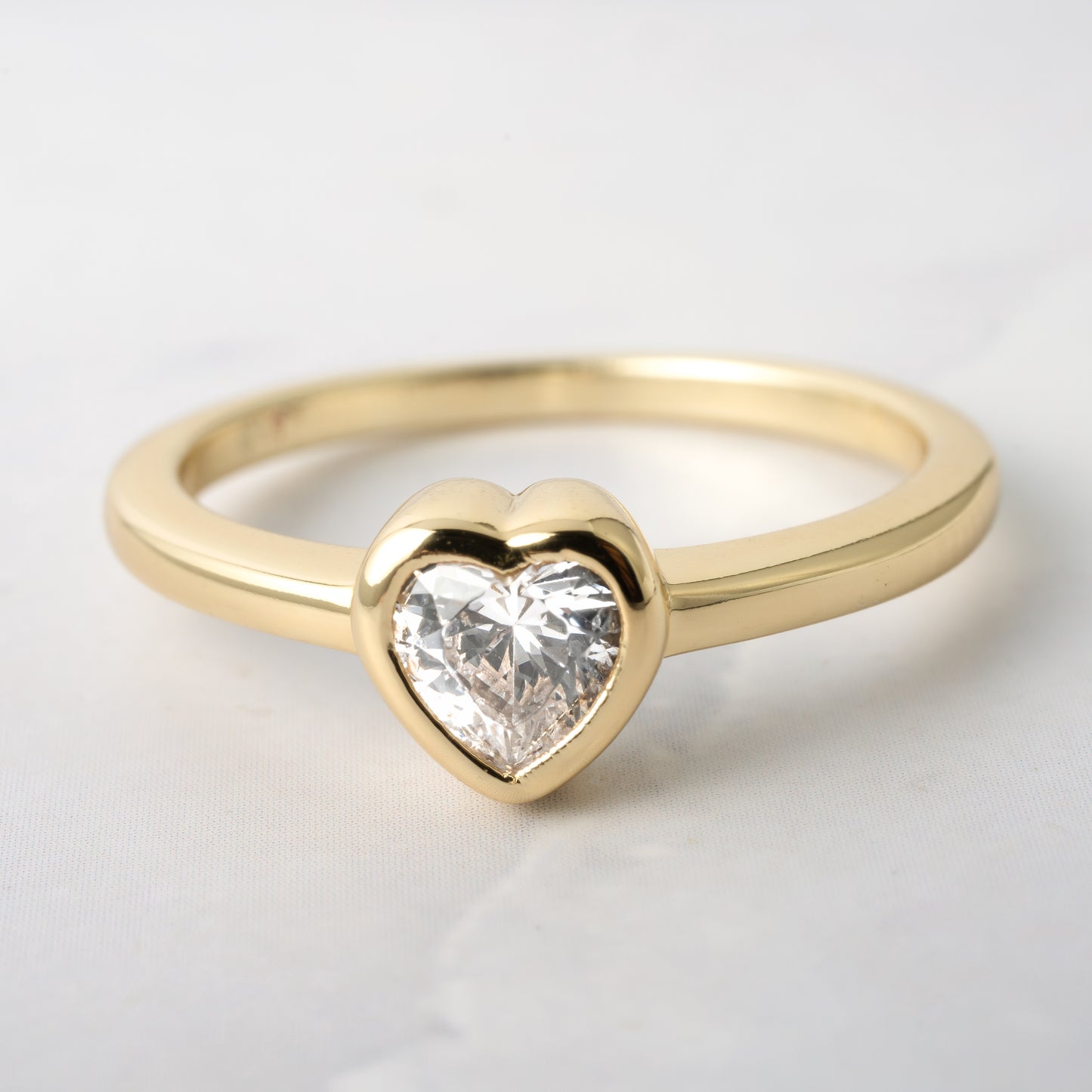 Bezel Heart Ring