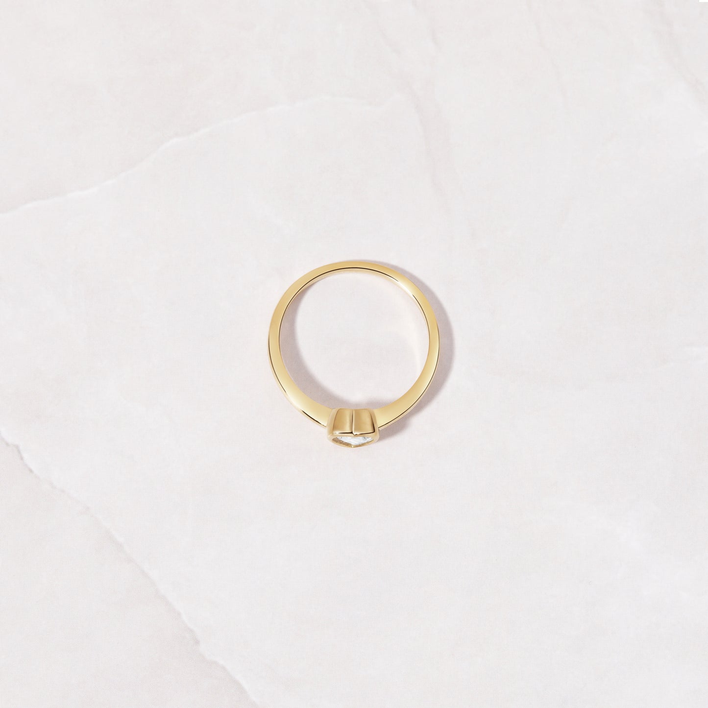 Bezel Heart Ring