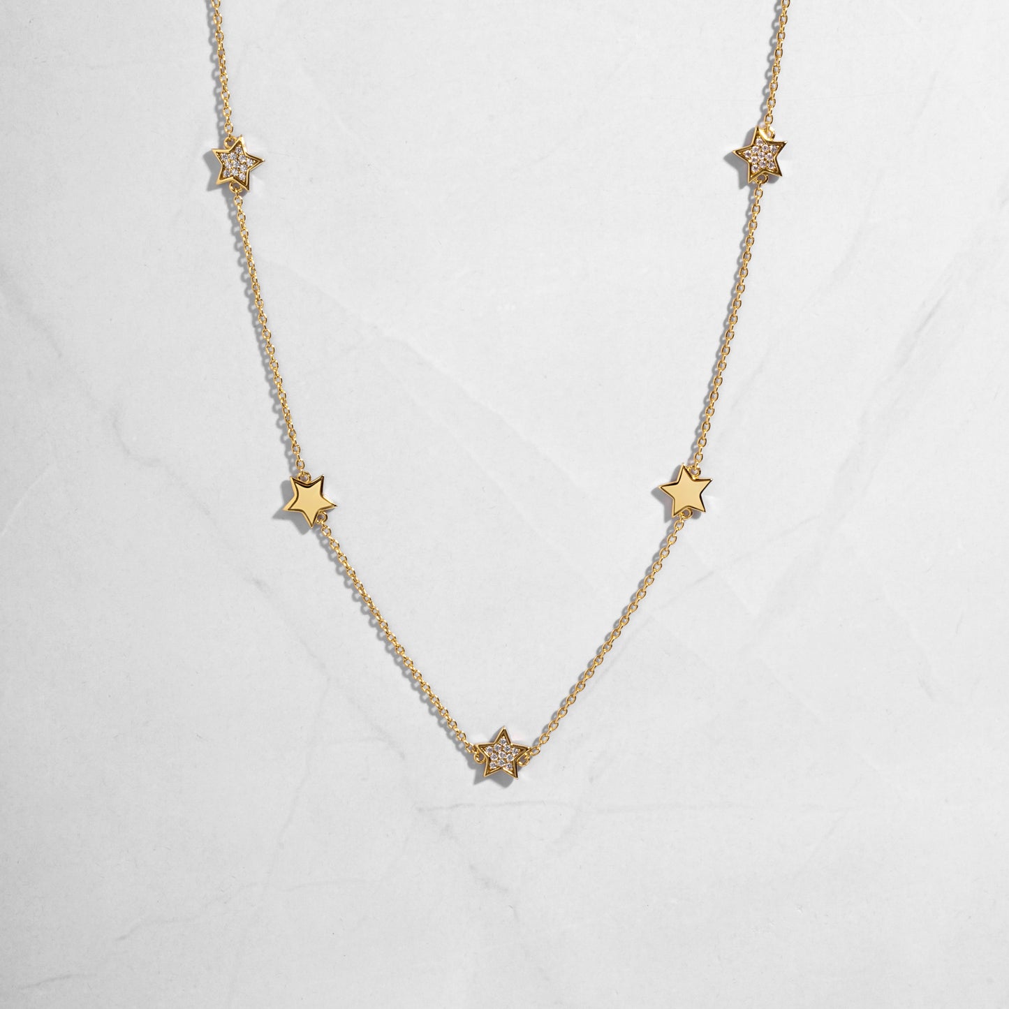 CZ Star Collar Necklace
