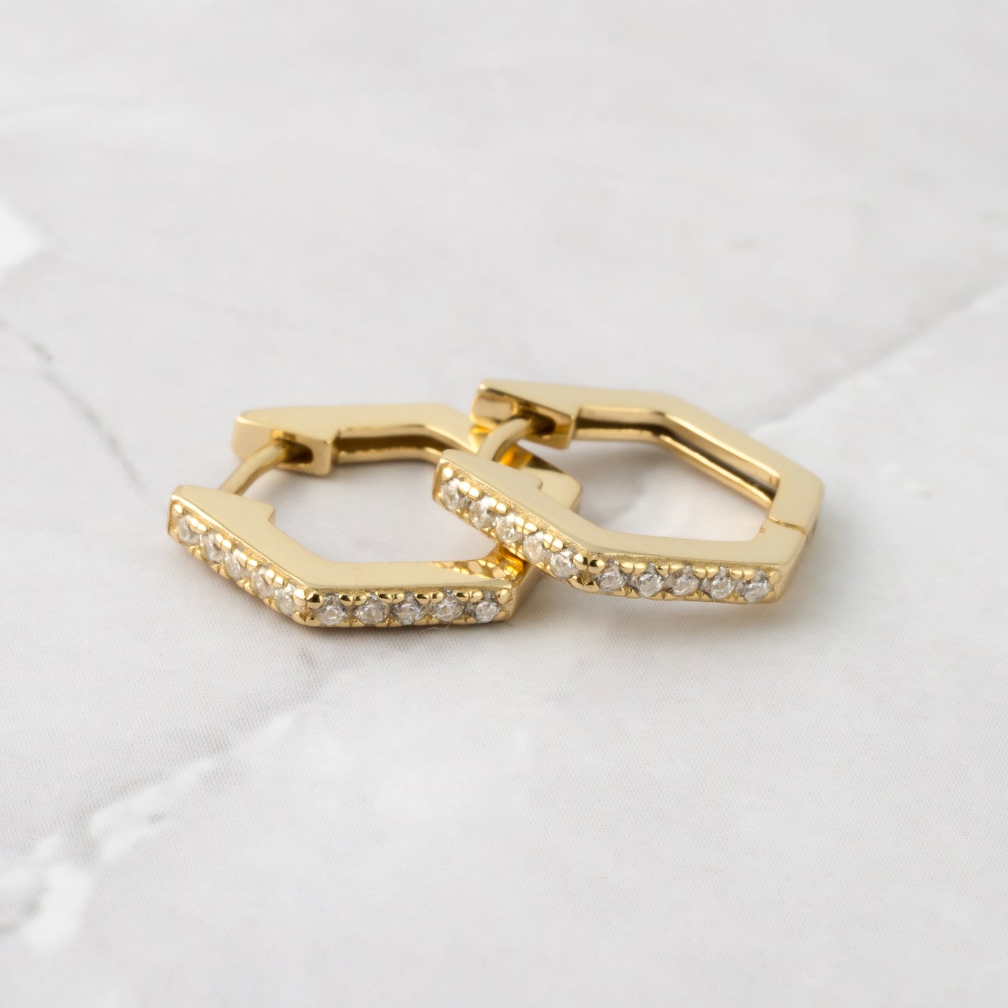 Geometric Huggie Hoop Earrings