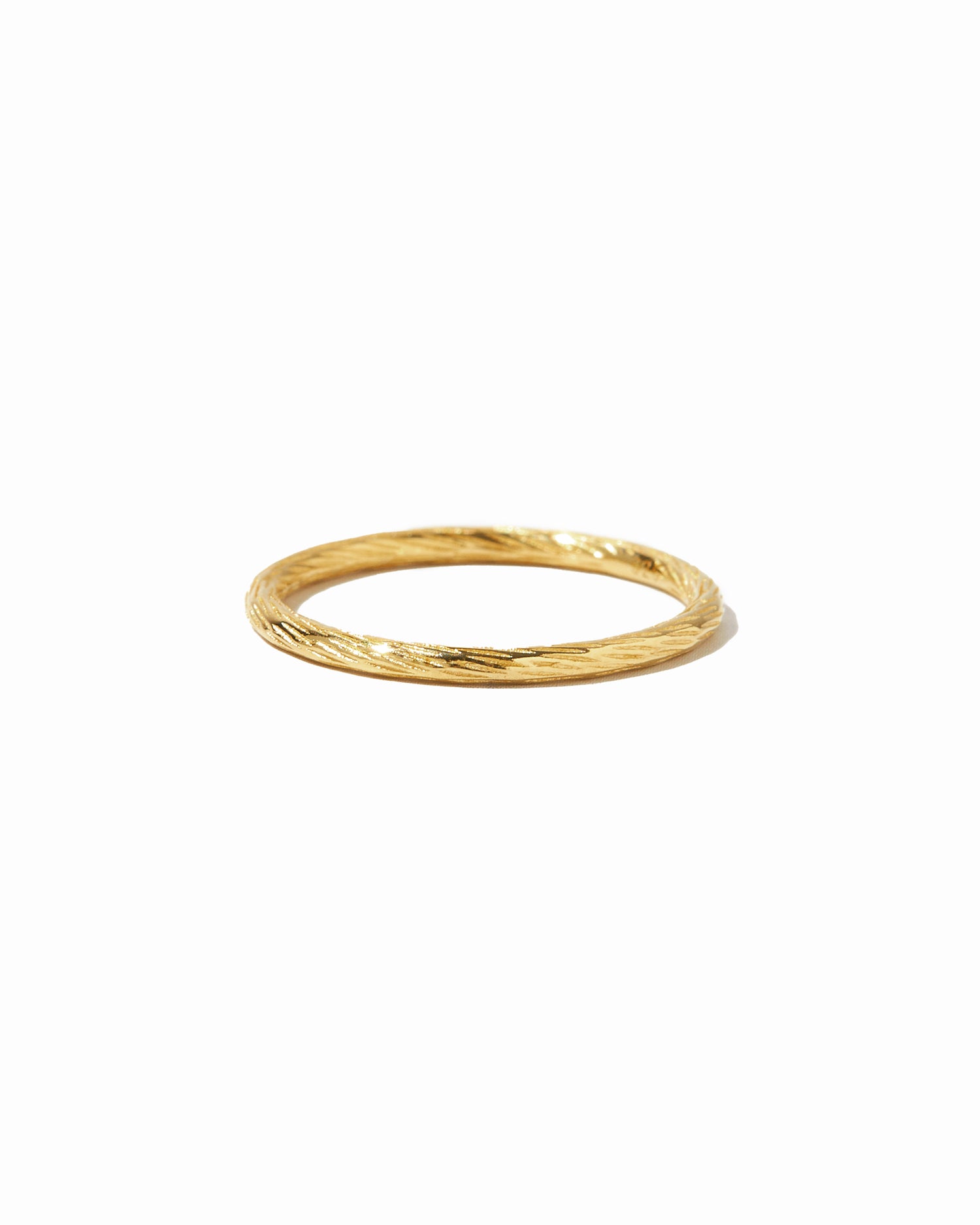 gold textured band ring