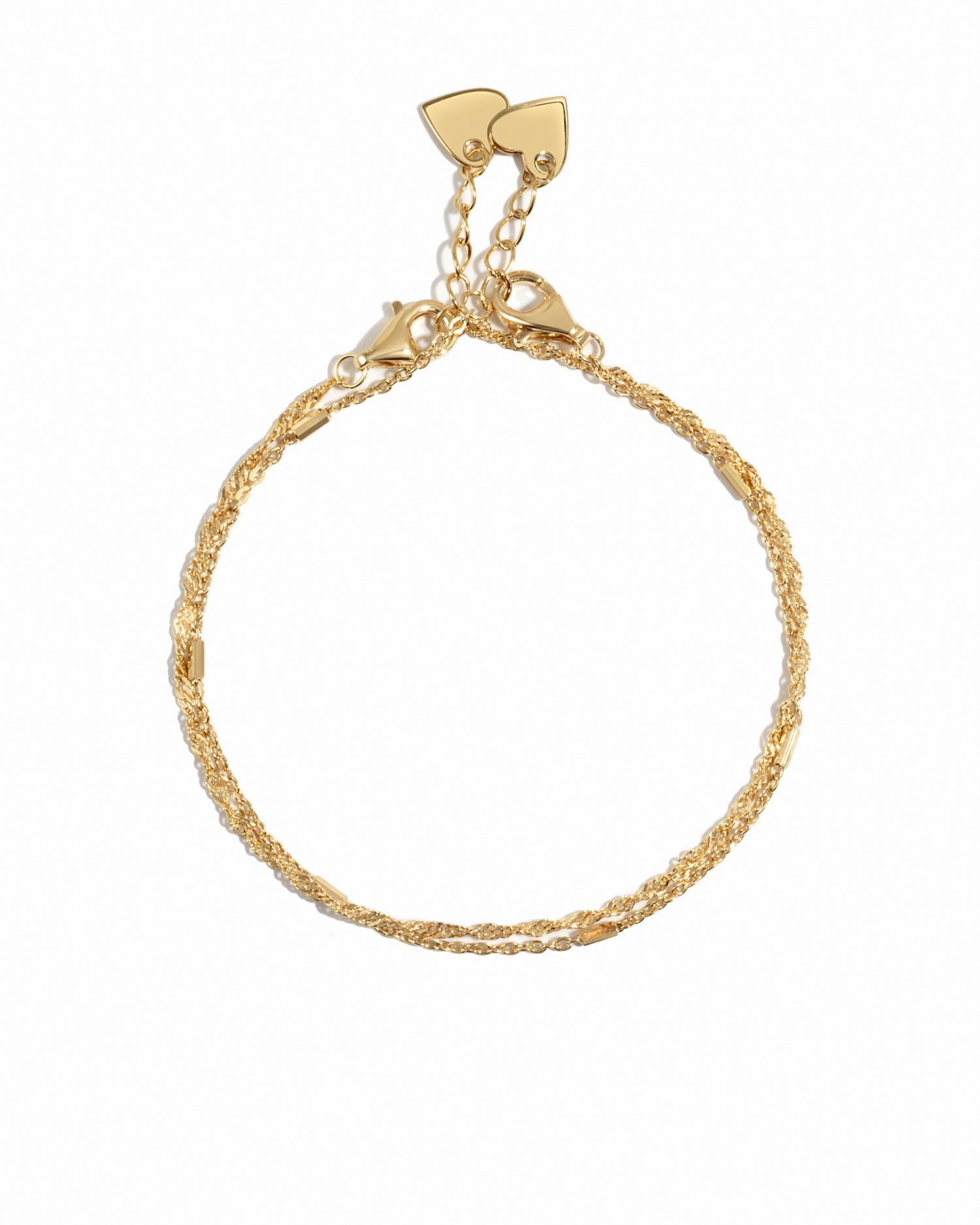 Gold Bracelet Set on a white background