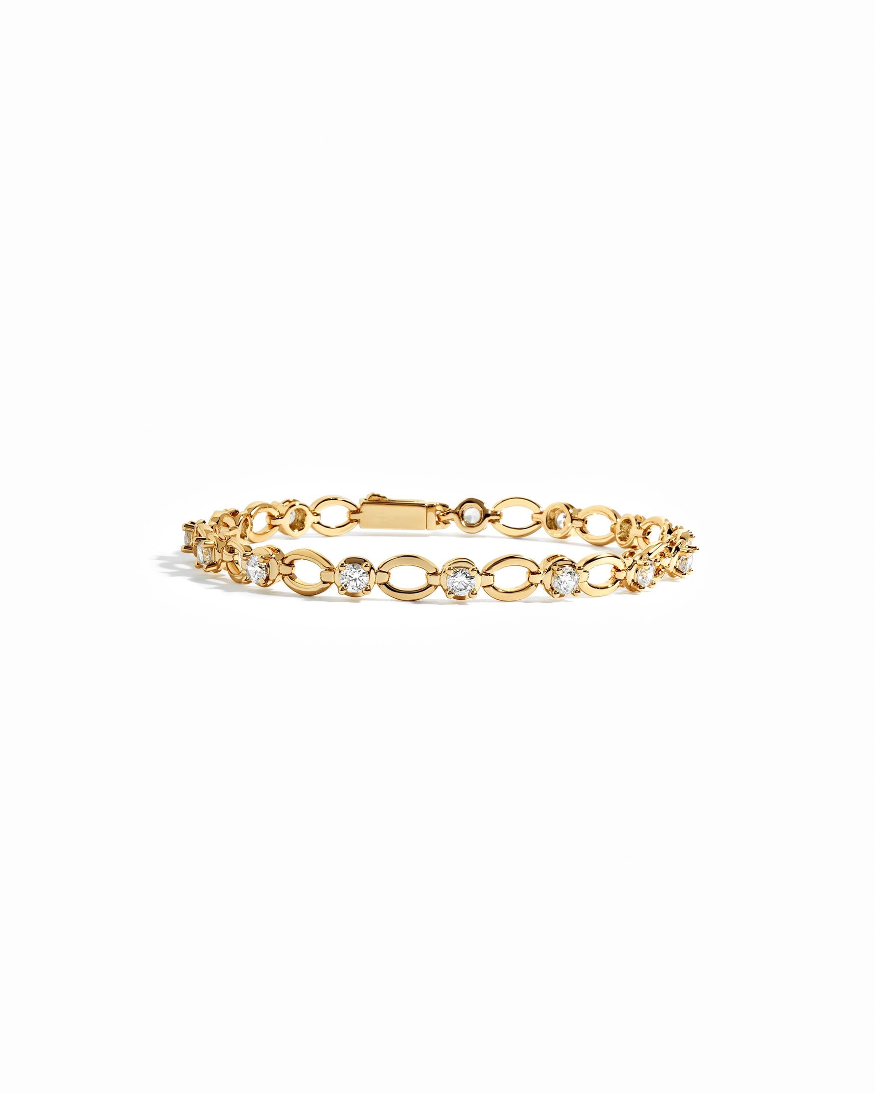 gold chain and cz bracelet