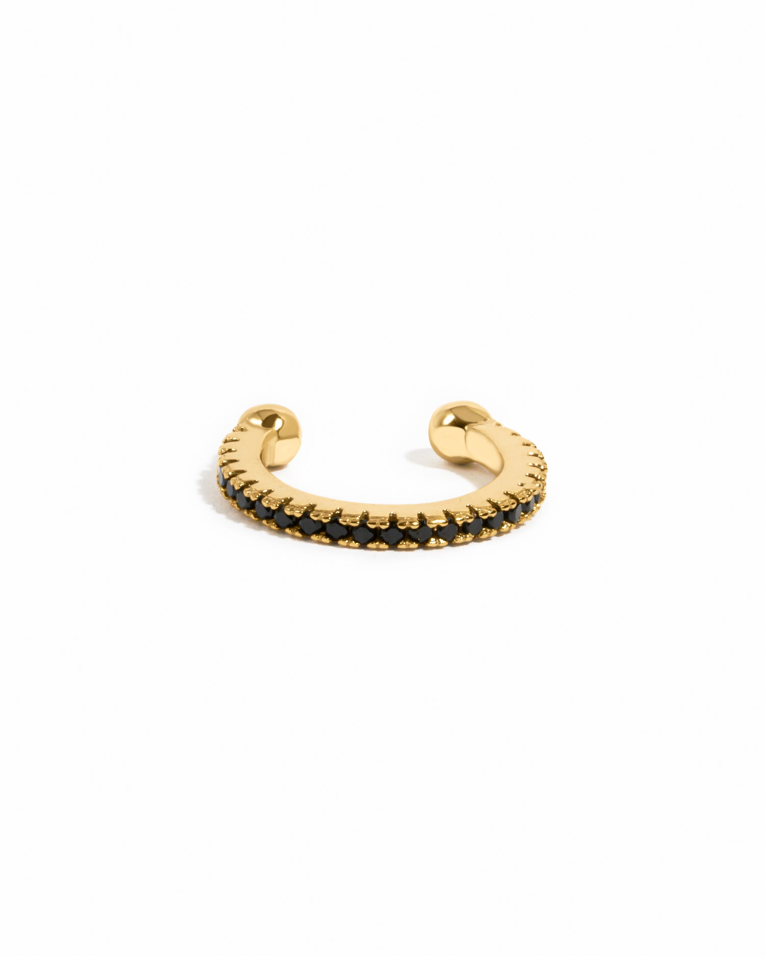 Black cz ear cuff