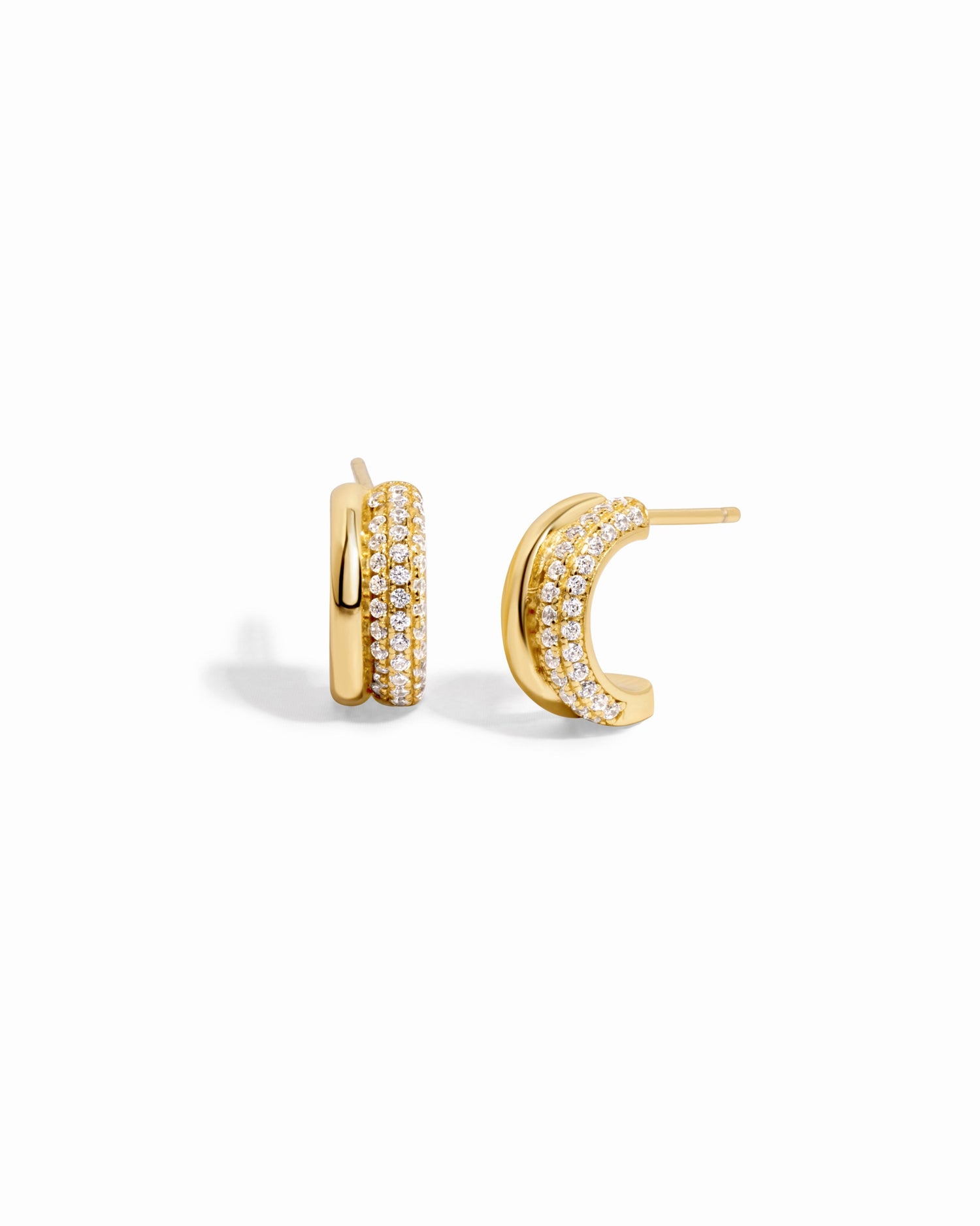 dainty earrings featuring huggie hoops