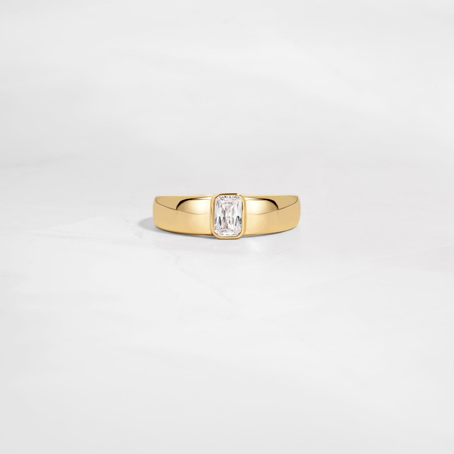 gold statement dome ring