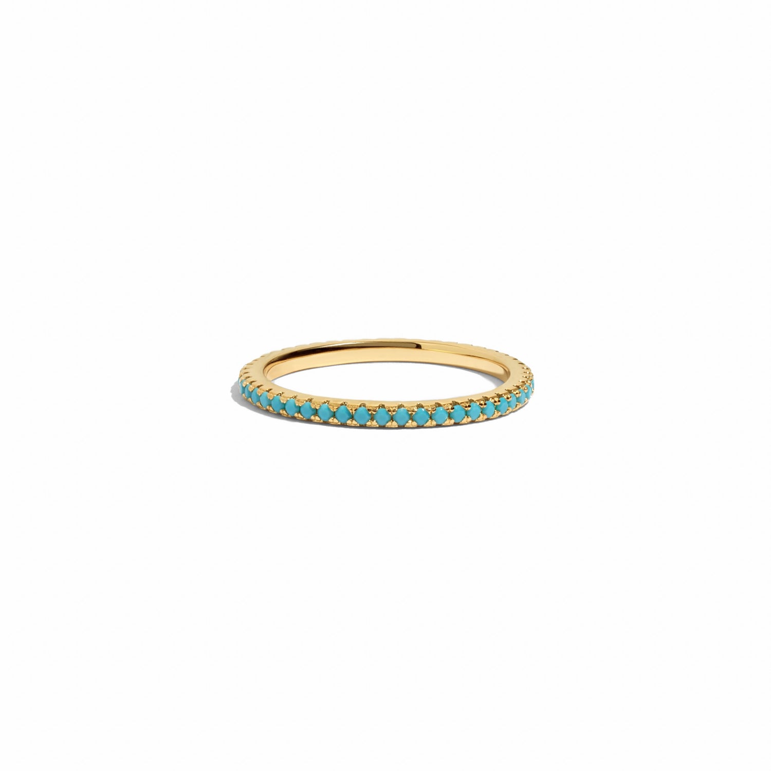 gold turquoise eternity ring