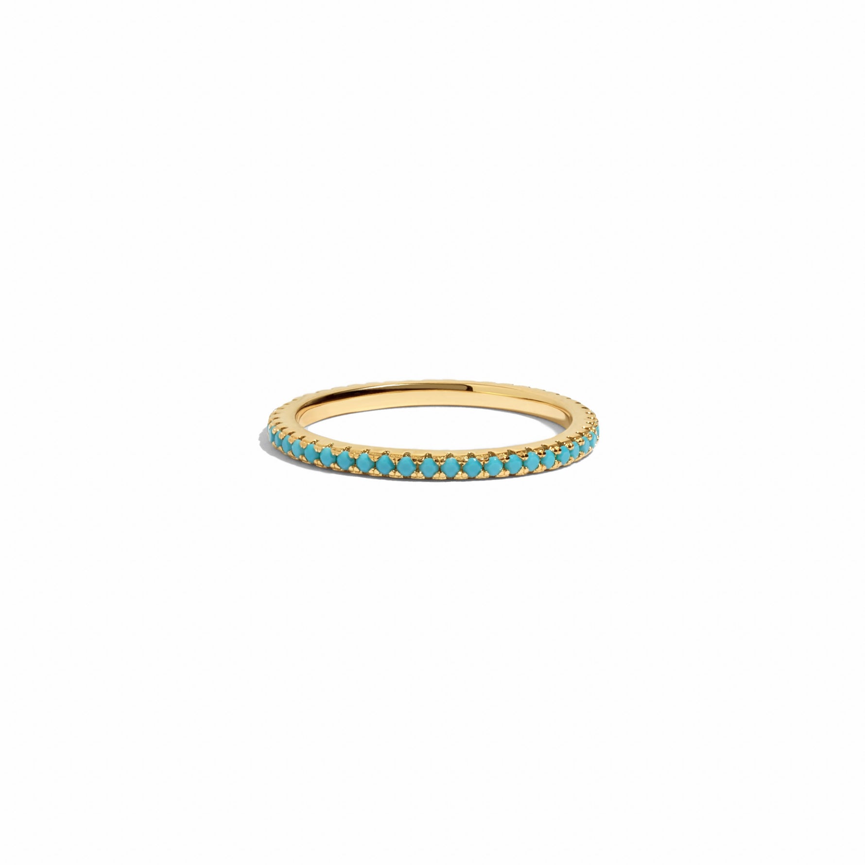 gold turquoise eternity ring