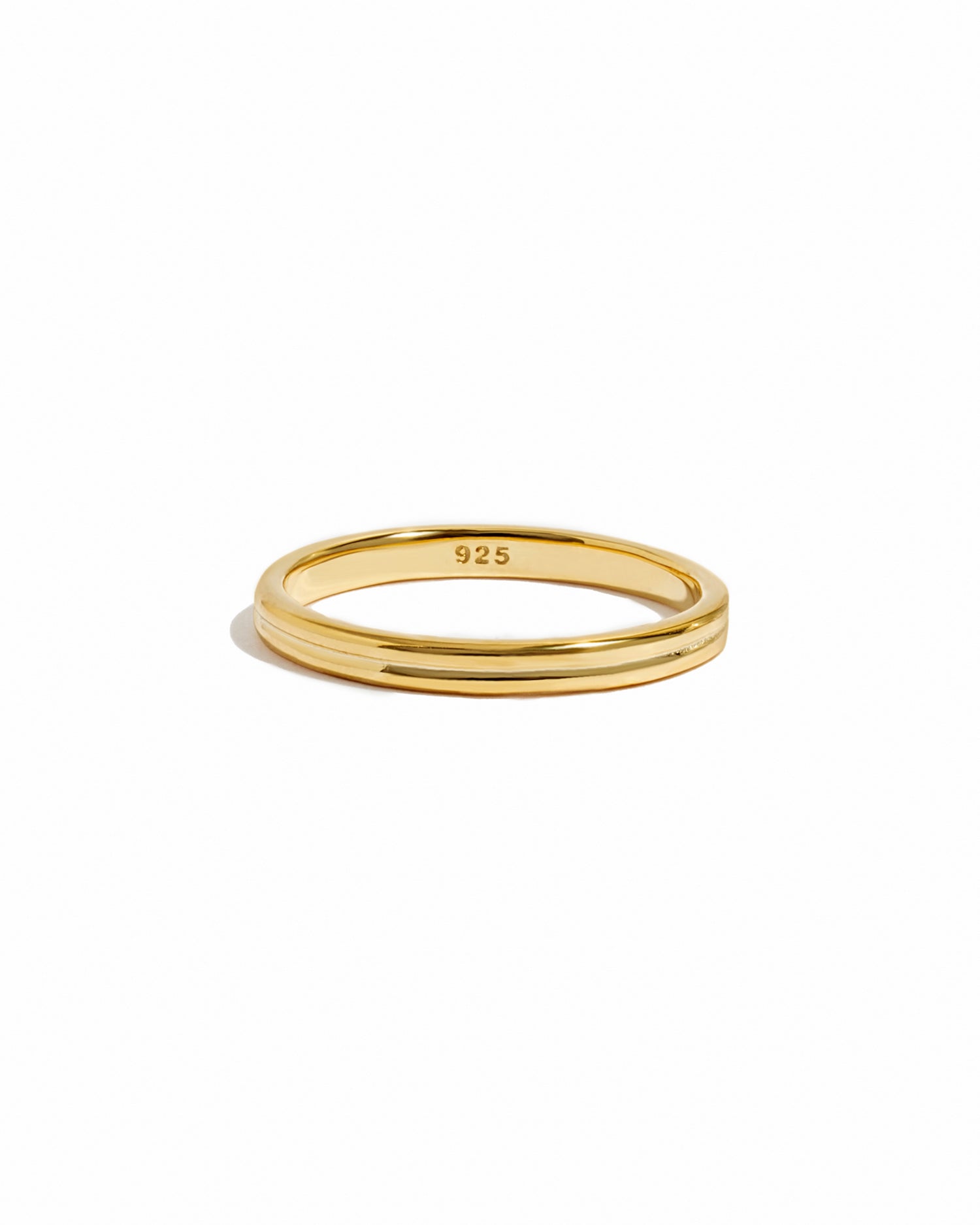 simple gold stacking band ring