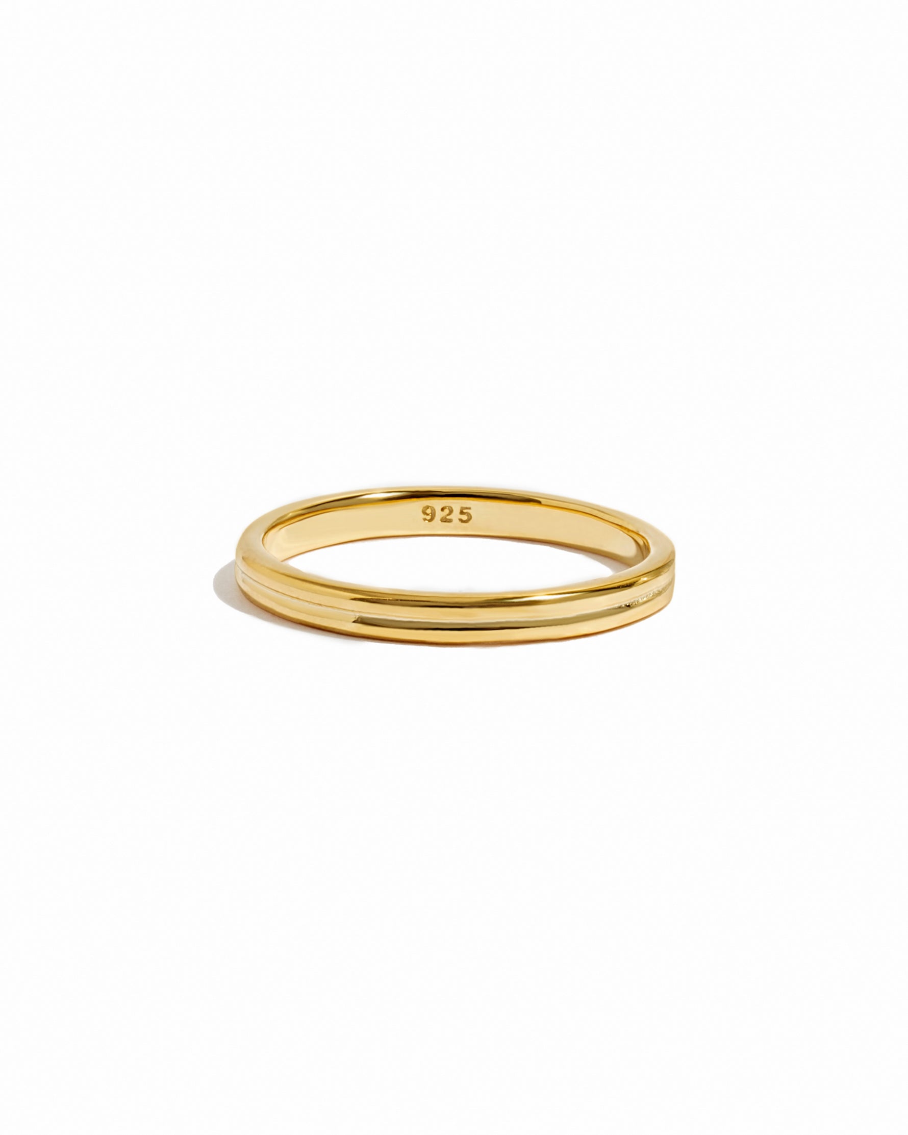 simple gold stacking band ring
