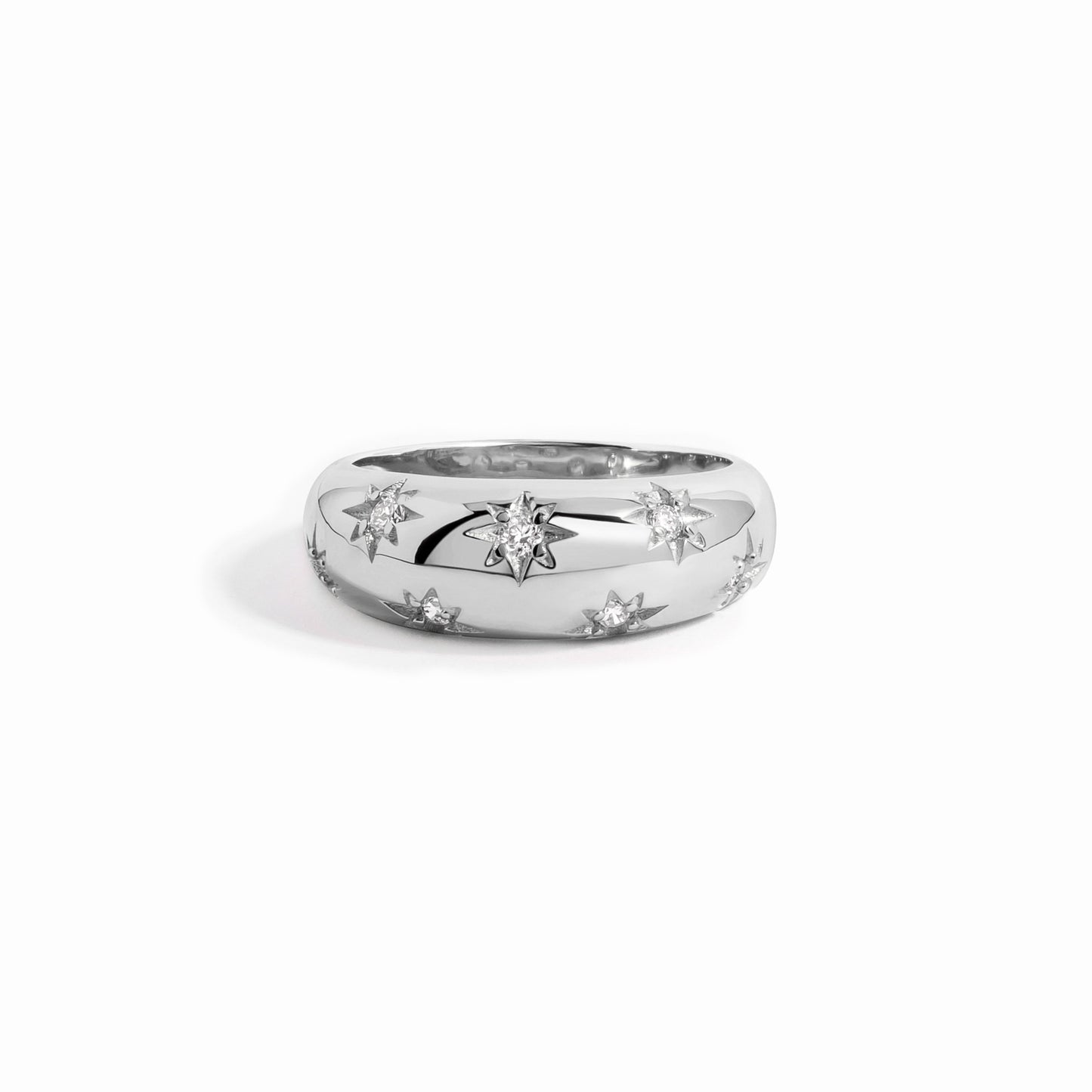 silver star dome ring
