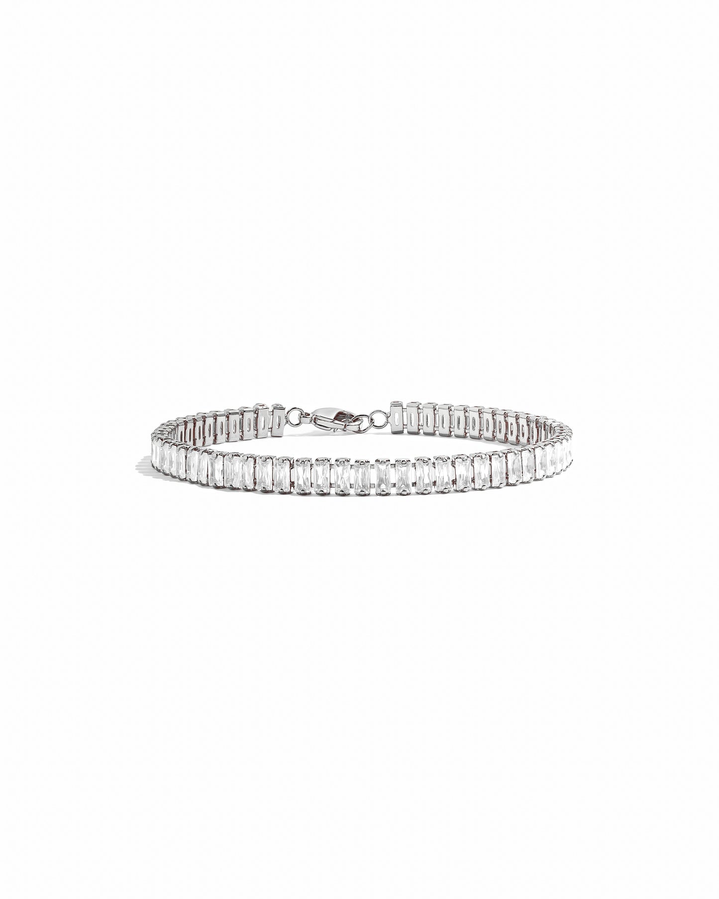 silver baguette bracelet