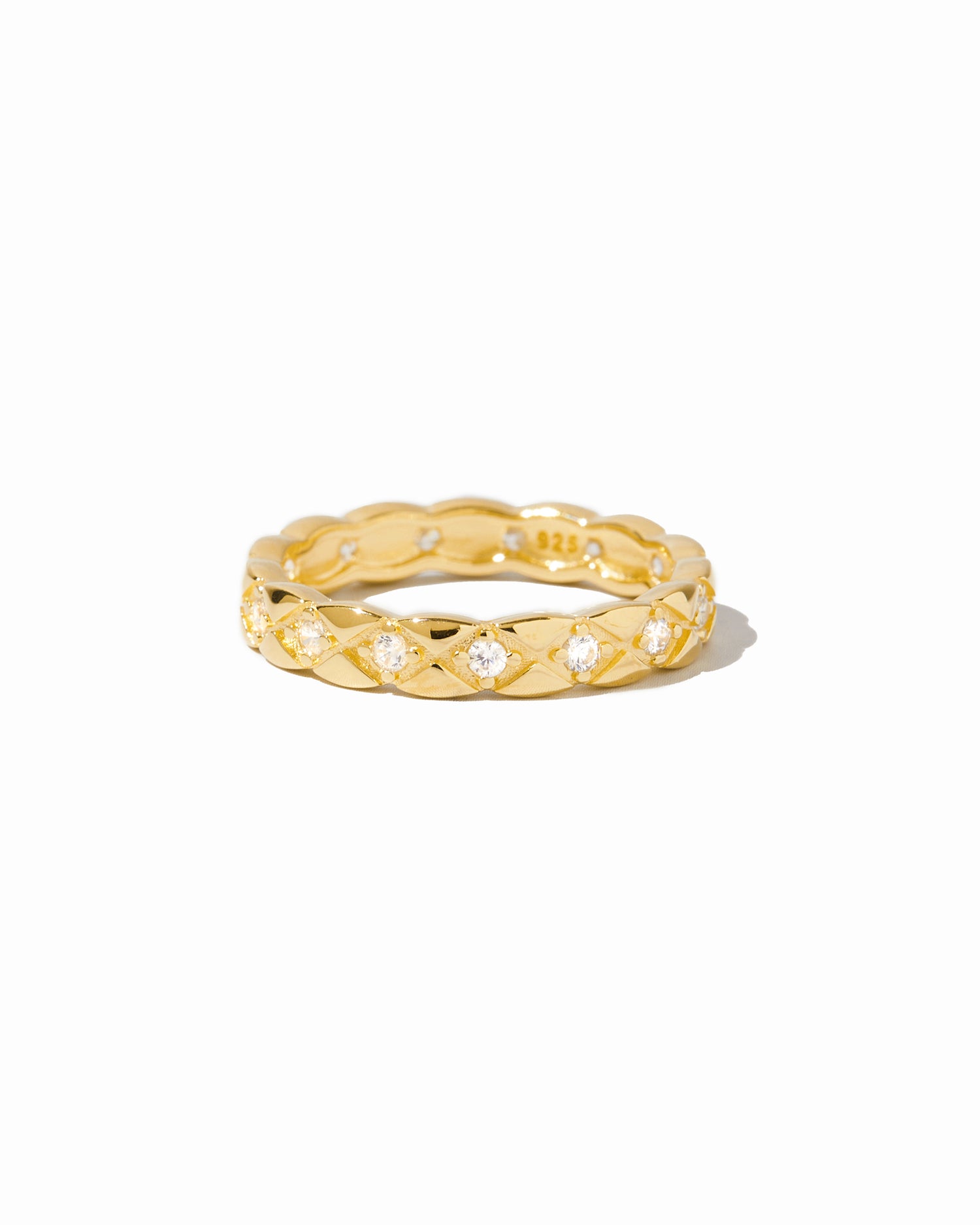 gold studded stacking ring