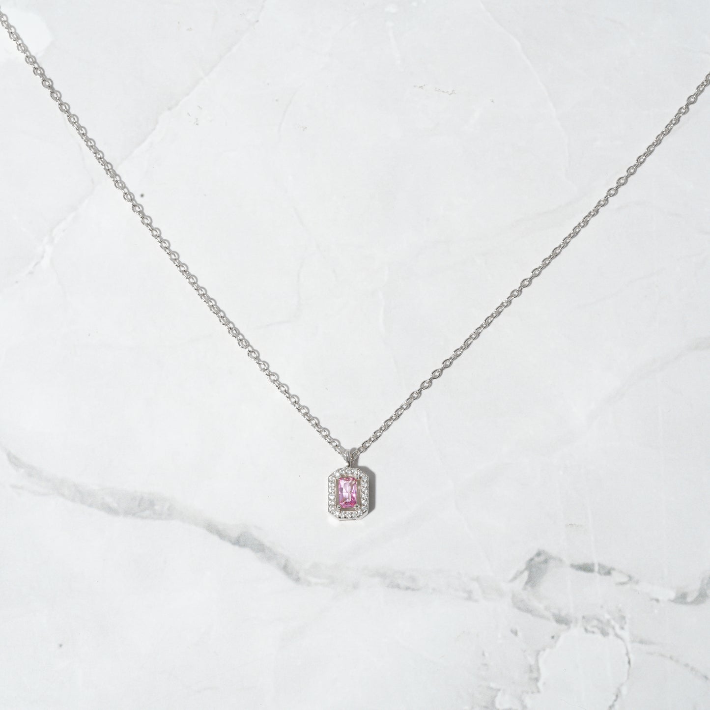 Gemstone Birthstone Baguette Necklaces