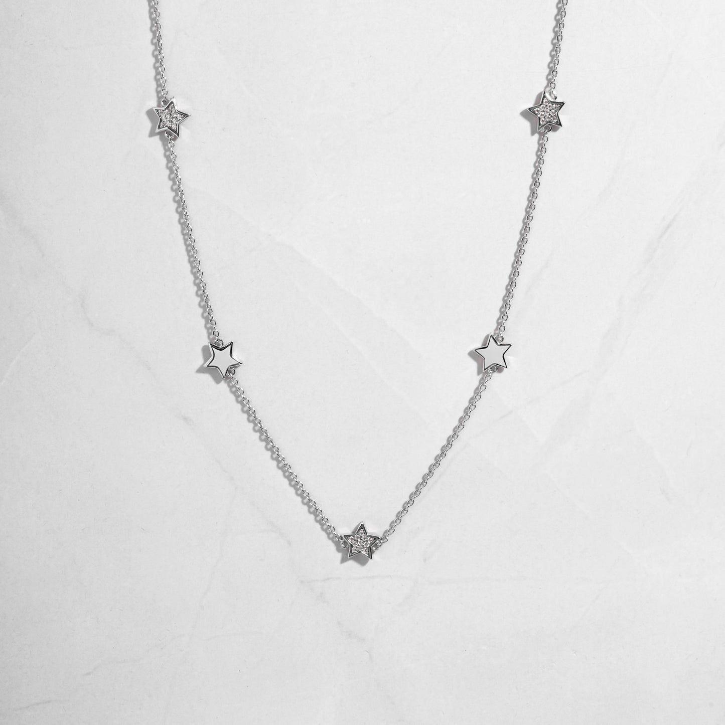 CZ Star Collar Necklace