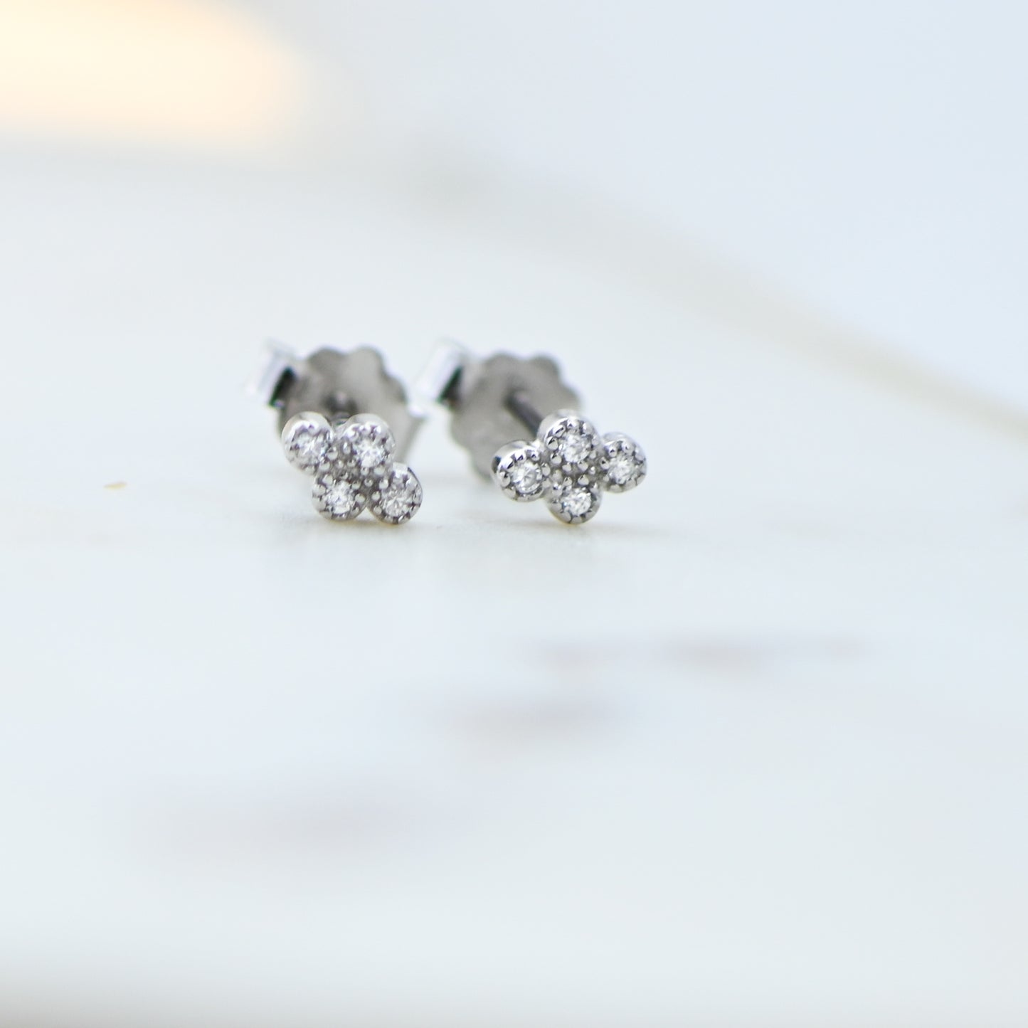 Tiny 4 Stone CZ Studs