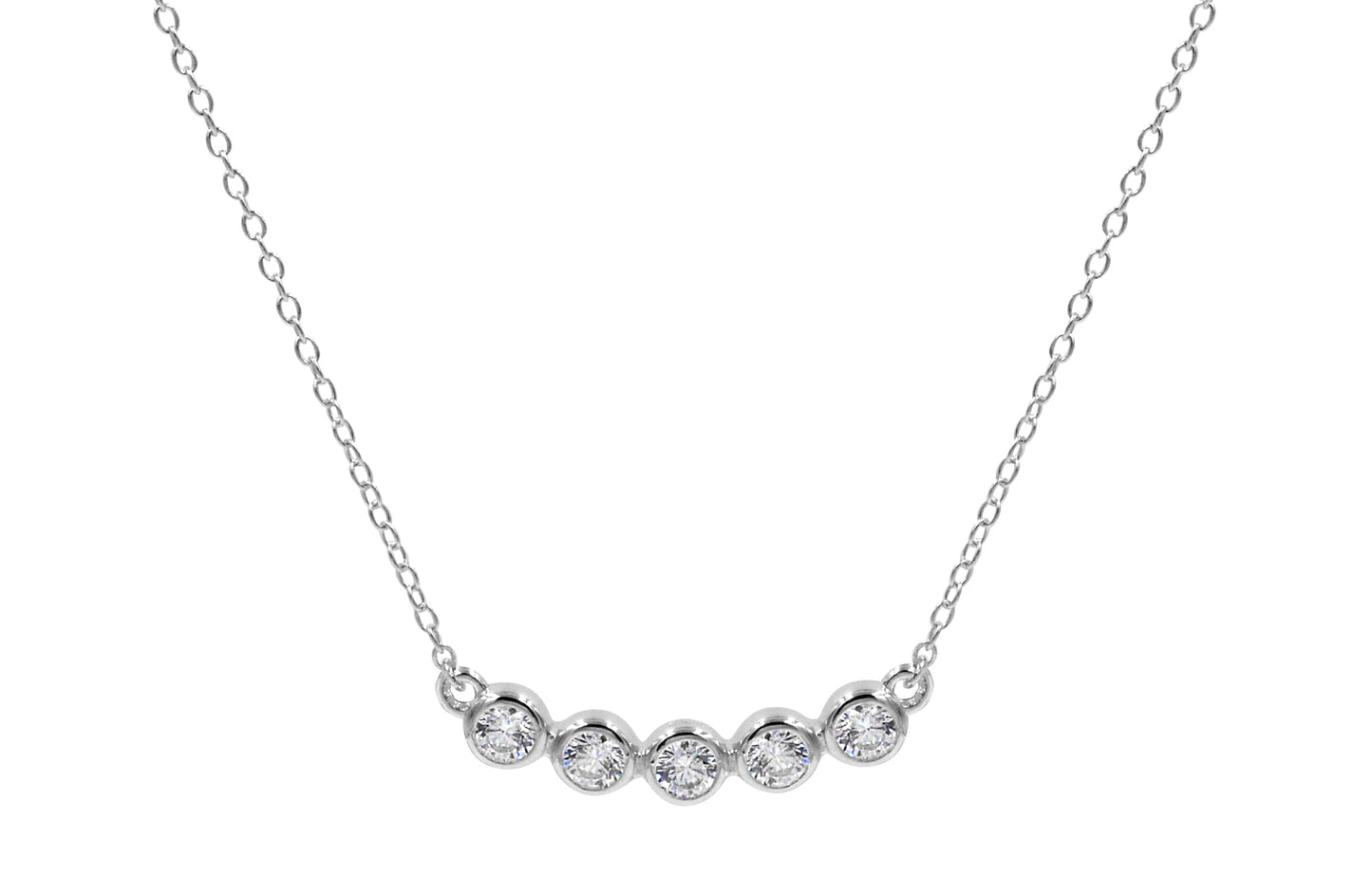 Five Stone Bar Necklace