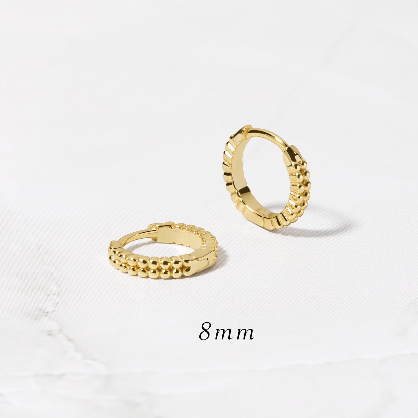 Double Beaded Hoop Earrings