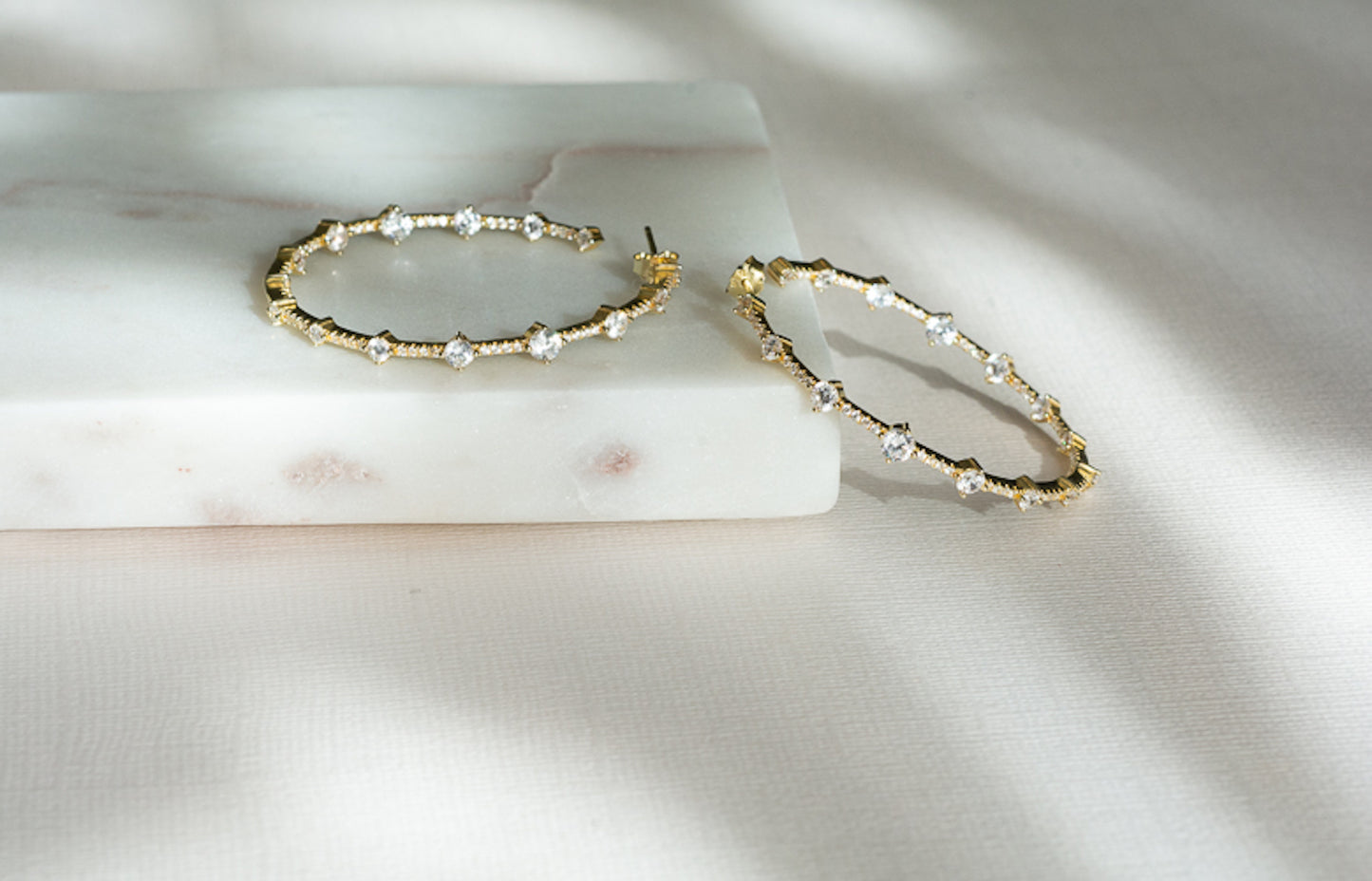 MultiStone Hoop Earrings