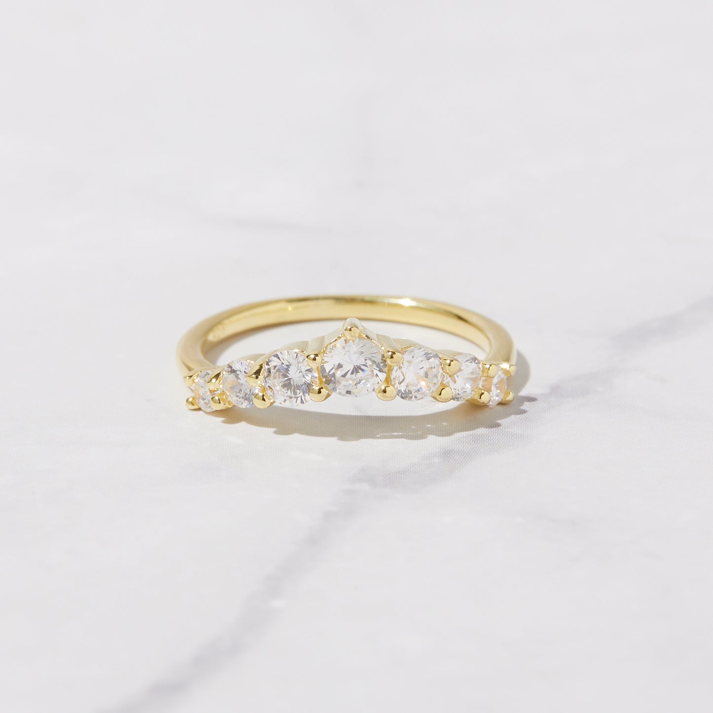 Studded Chevron Ring
