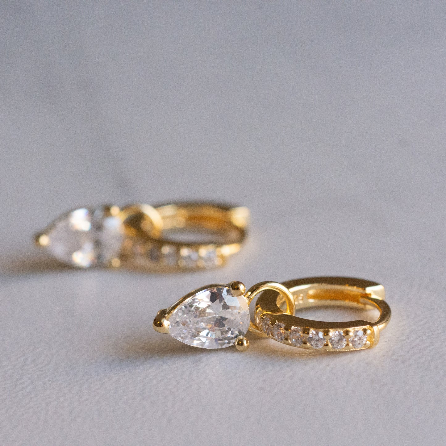Tear Drop Charm Huggies