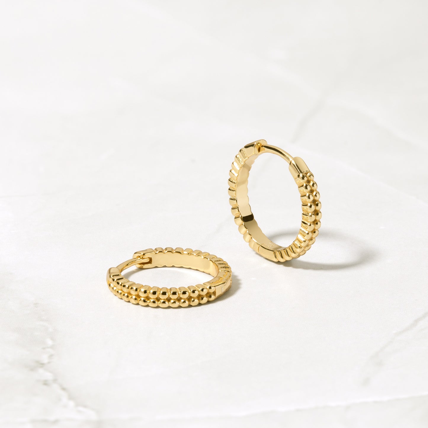 Double Beaded Hoop Earrings