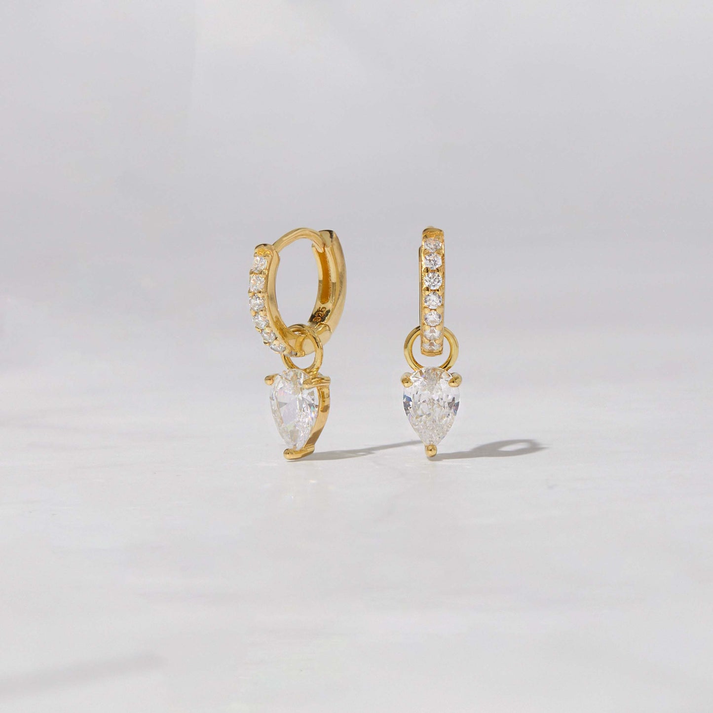 Tear Drop Charm Huggies
