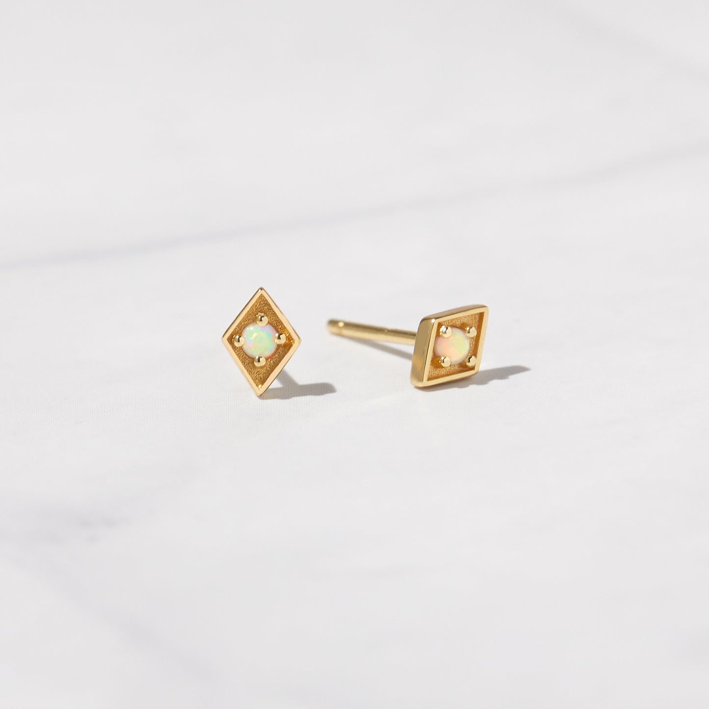 Kite Shaped Opal Studs