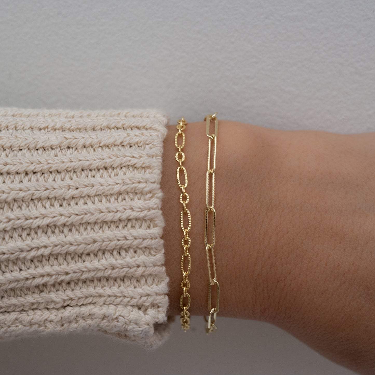 Textured Paperclip Bracelet