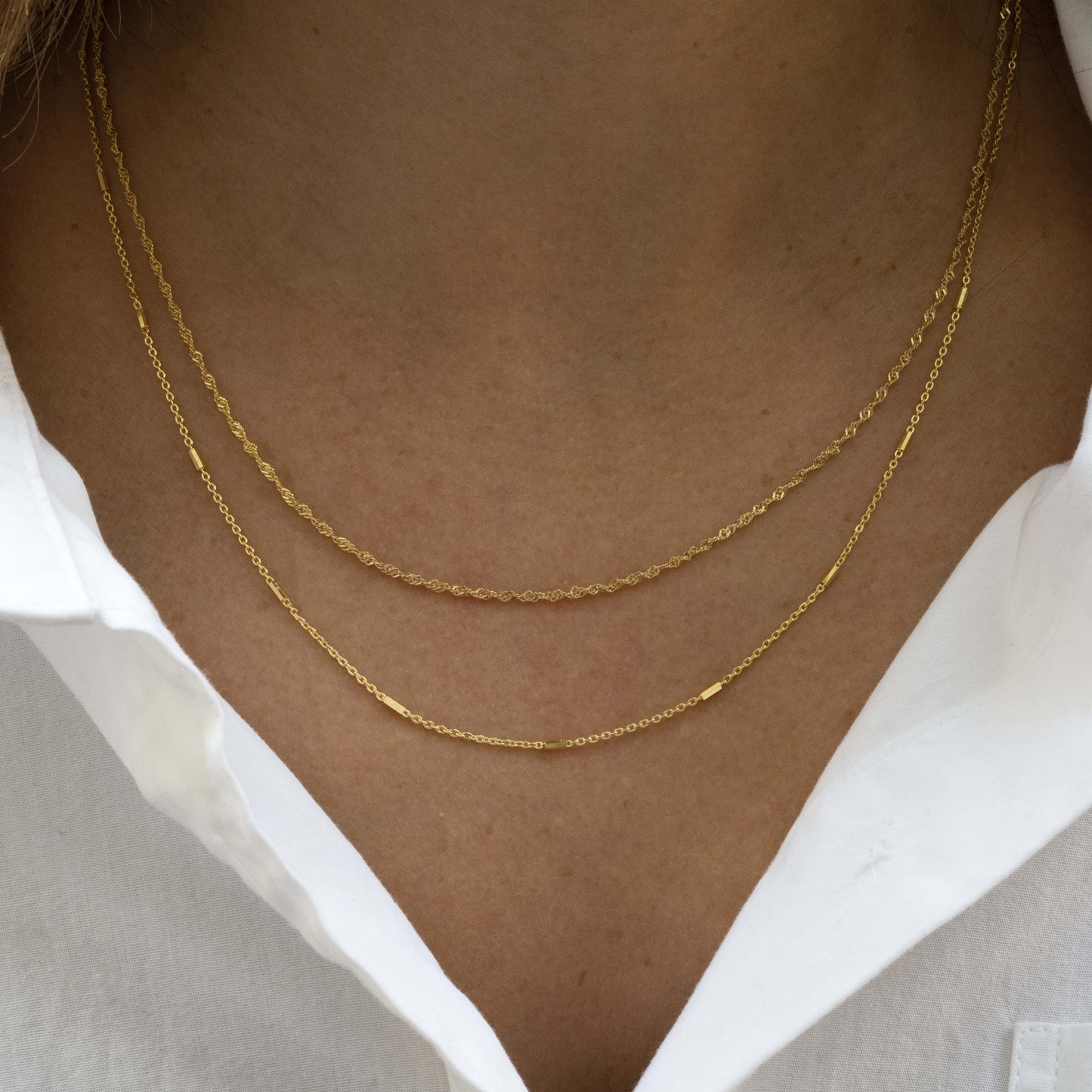 Thin Twisted Chain Necklace