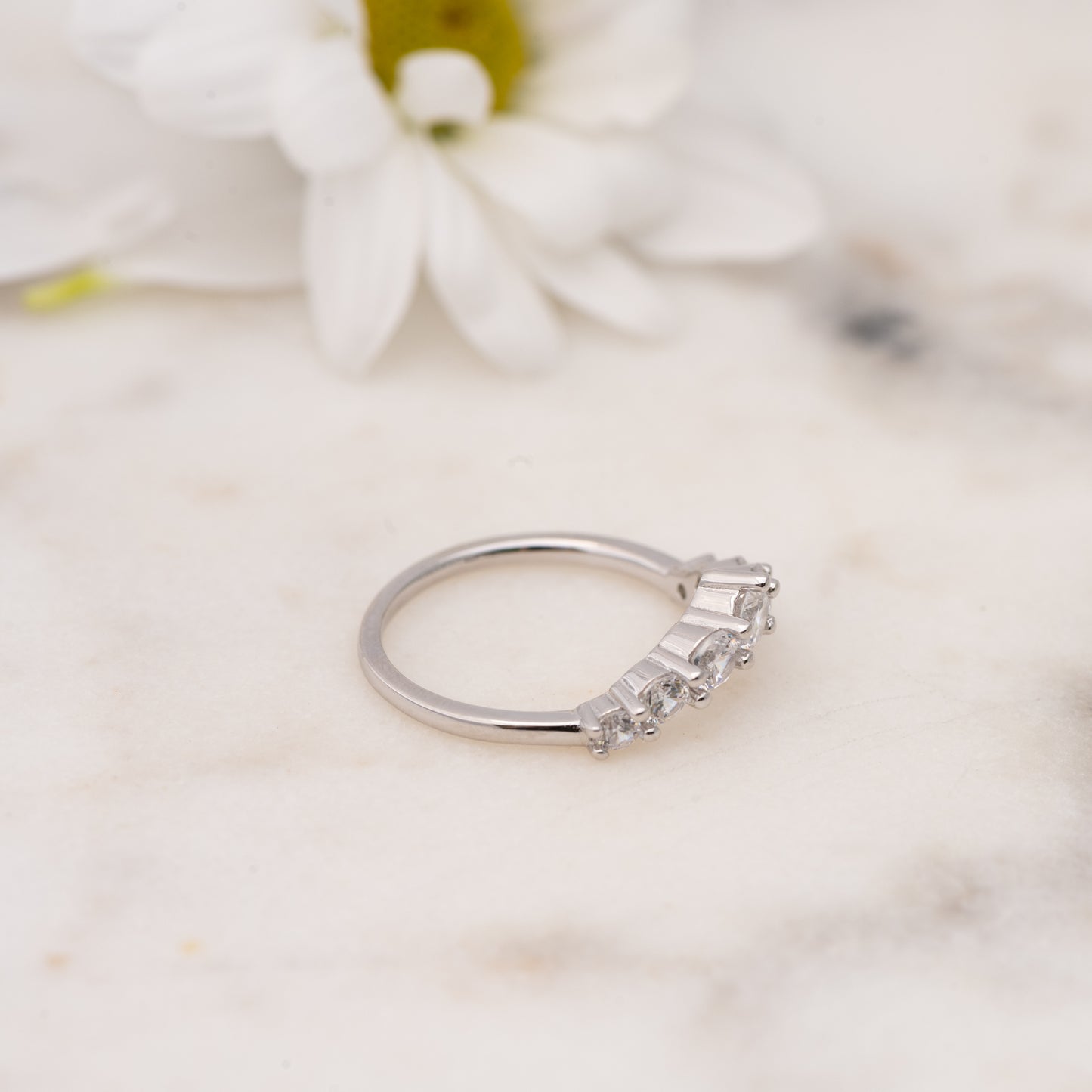 Studded Chevron Ring