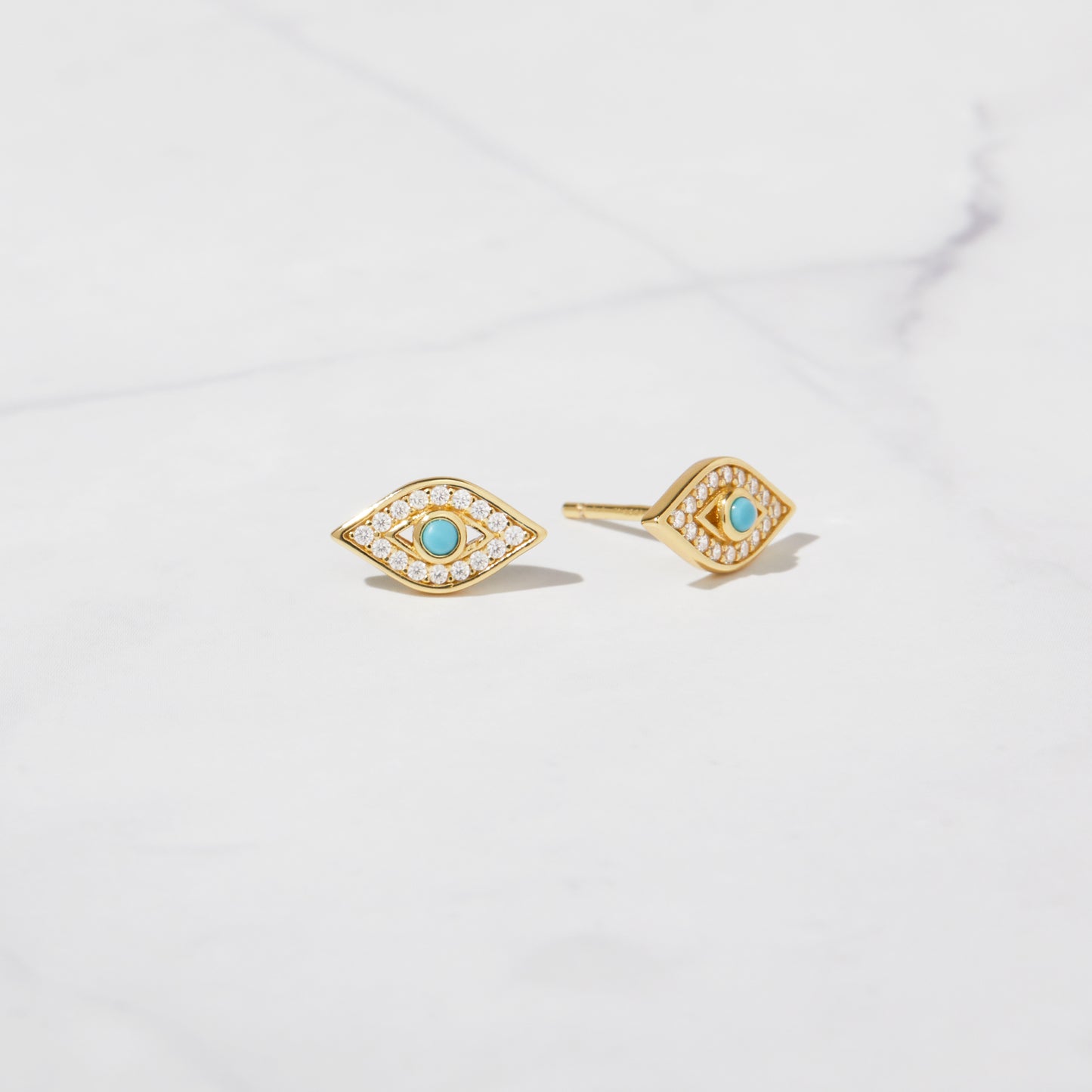 Turquoise Evil Eye Studs