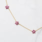 Ruby Flower Necklace