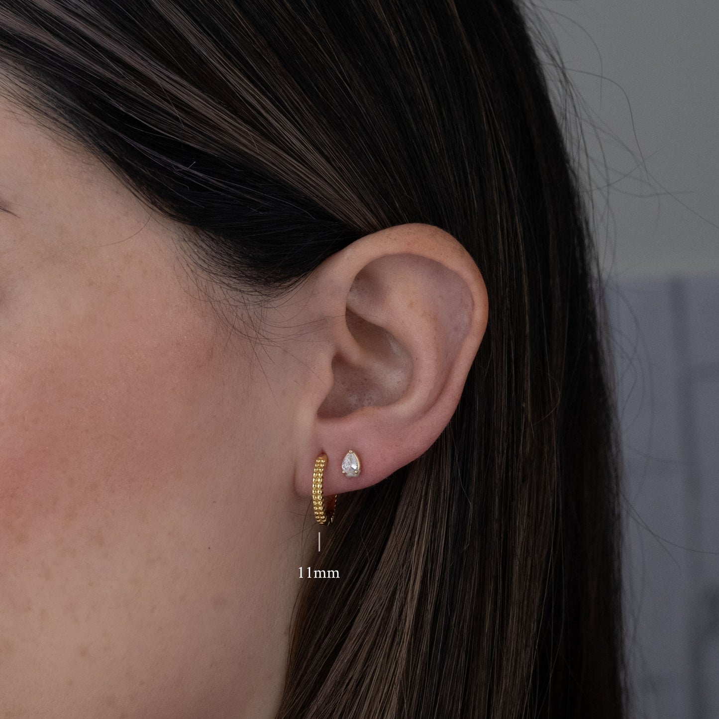 Double Beaded Hoop Earrings