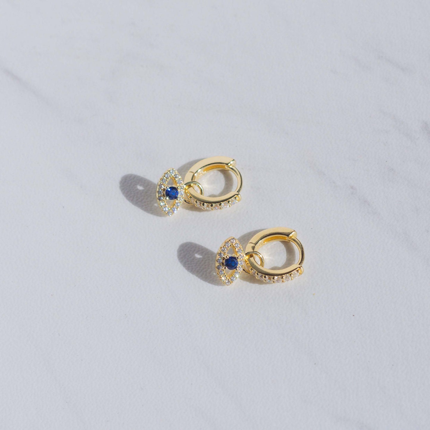 Evil Eye Charm Huggies