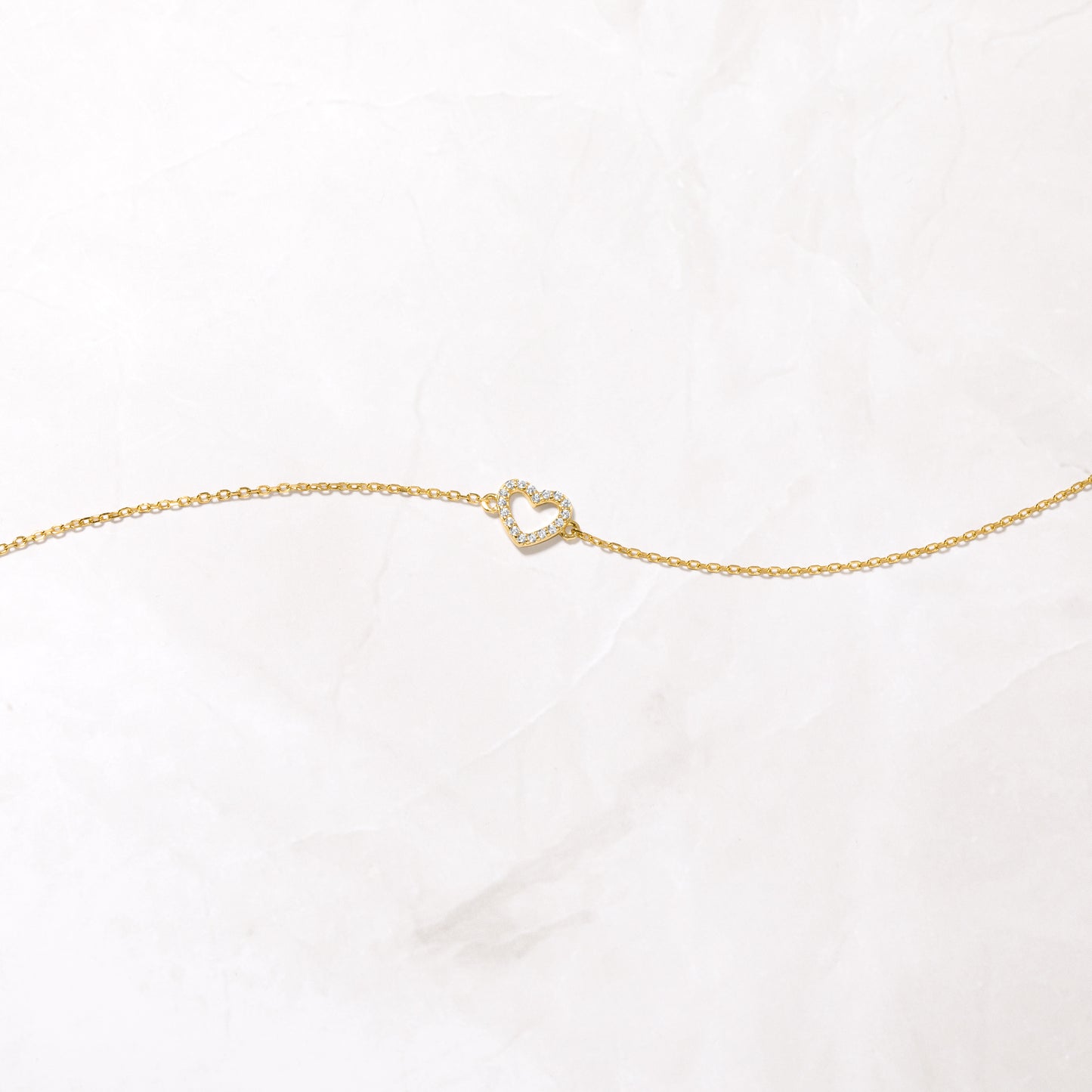 Open Heart Diamond Bracelet