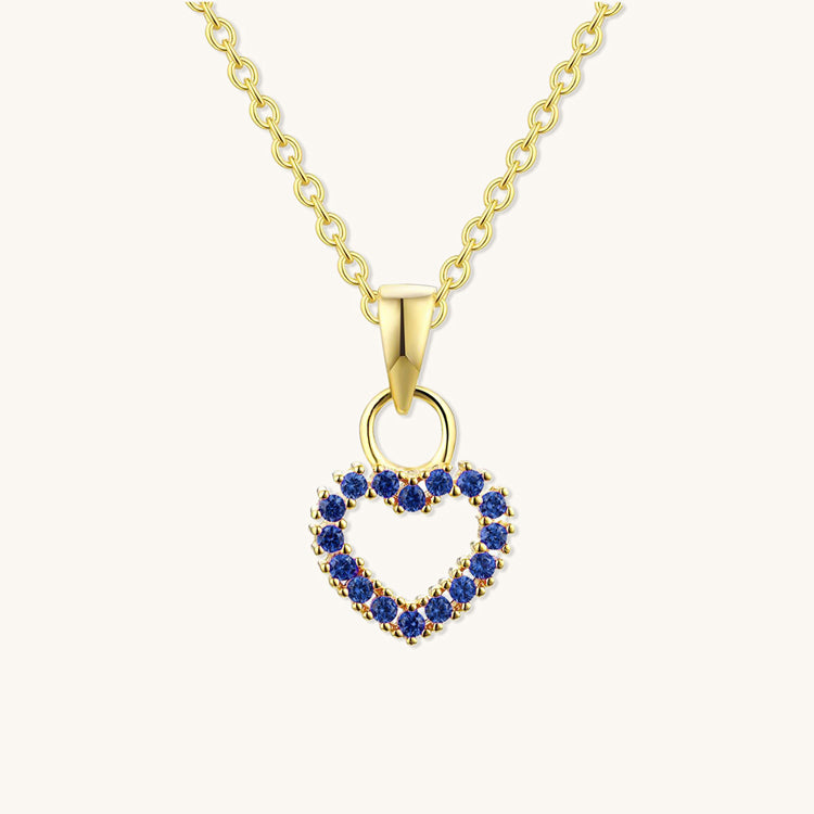 Sapphire Heart Necklace