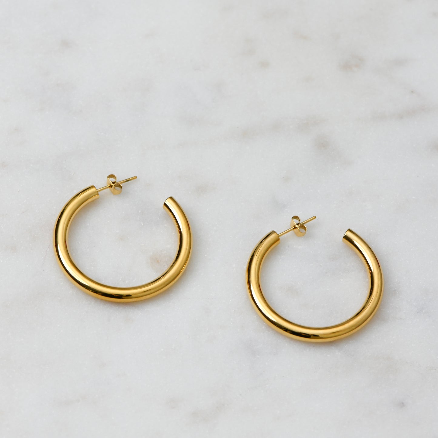 35mm Gold Hoop Earrings