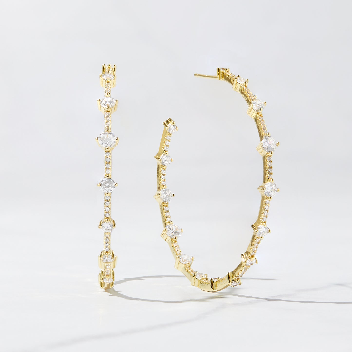 MultiStone Hoop Earrings