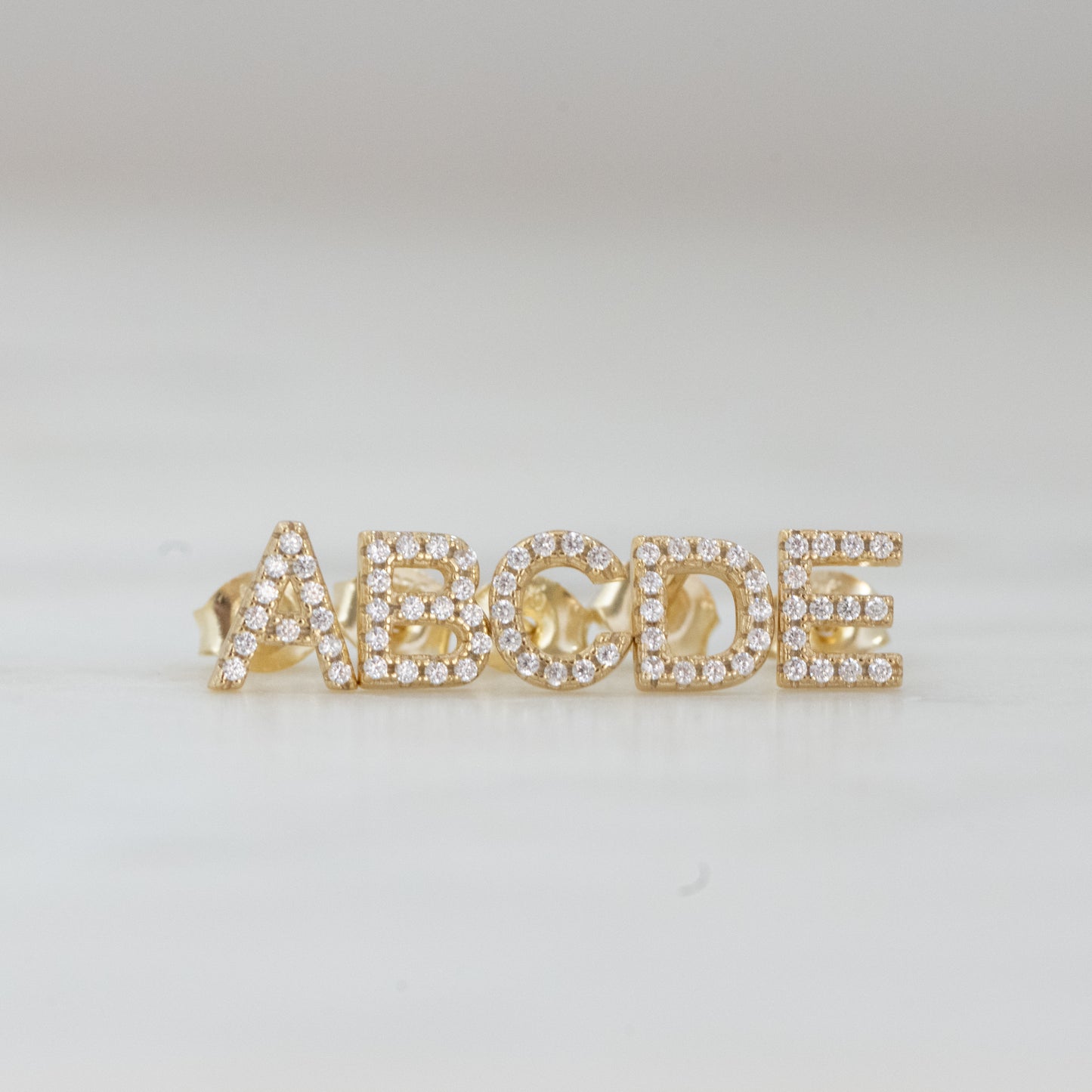 Pavé Initial Studs