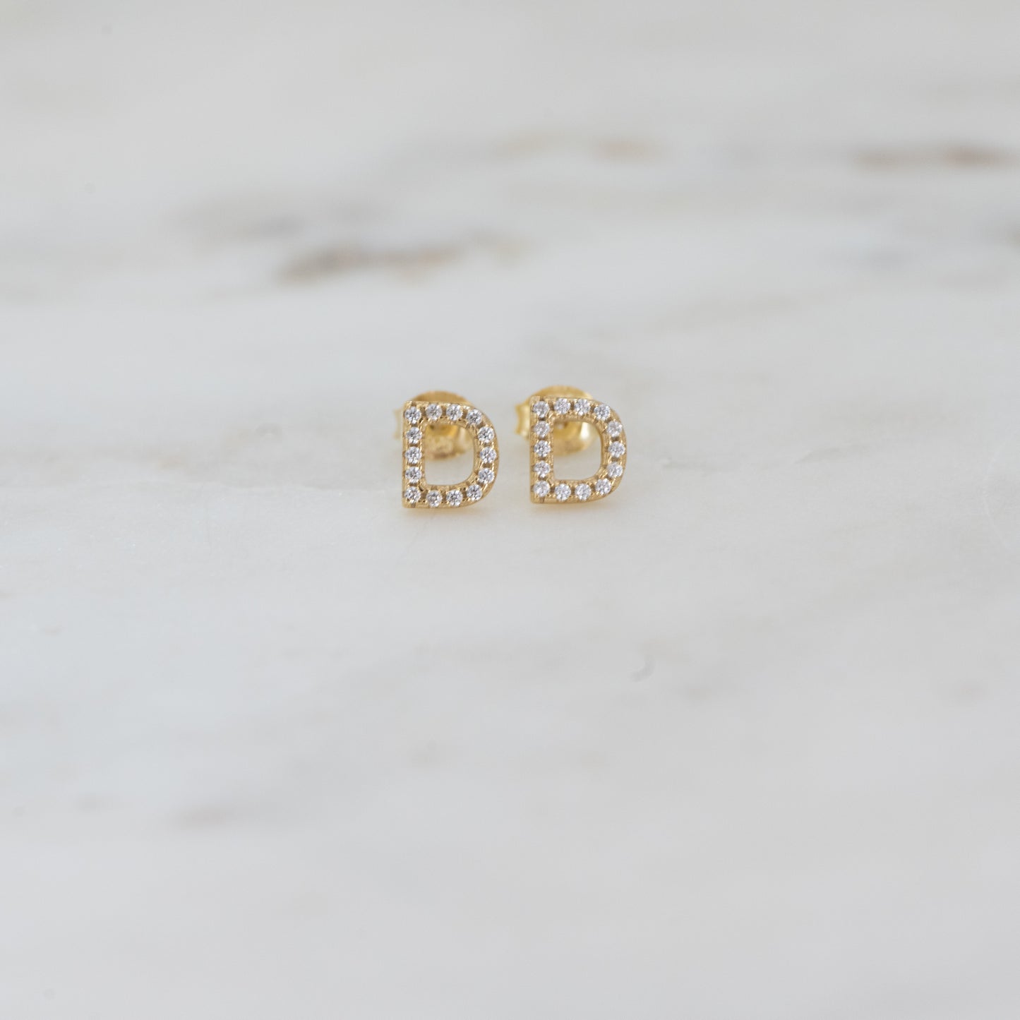 Pavé Initial Studs