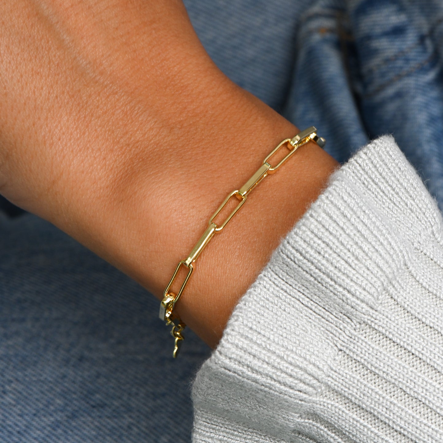 Rectangular Paperclip Bracelet