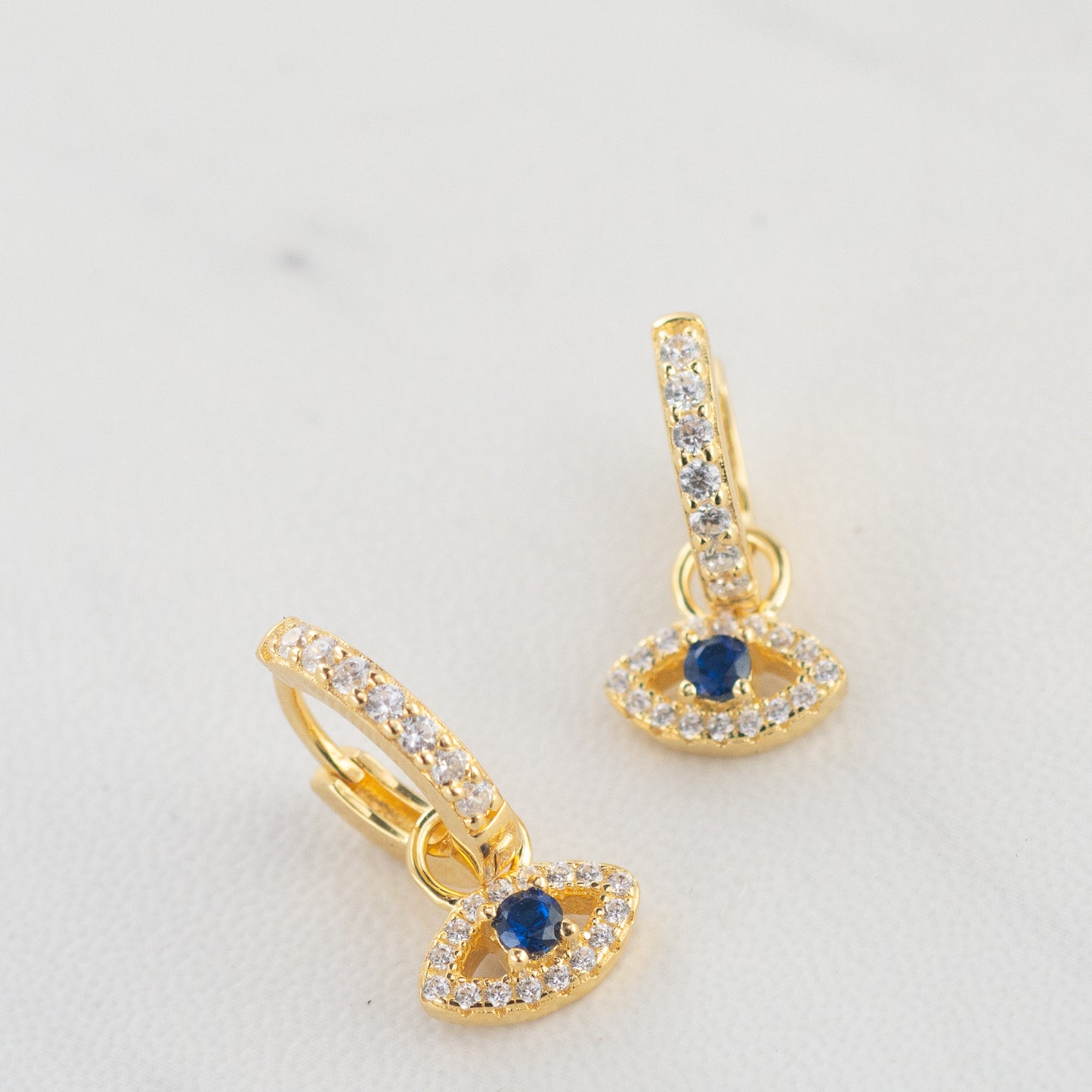Evil Eye Charm Huggies