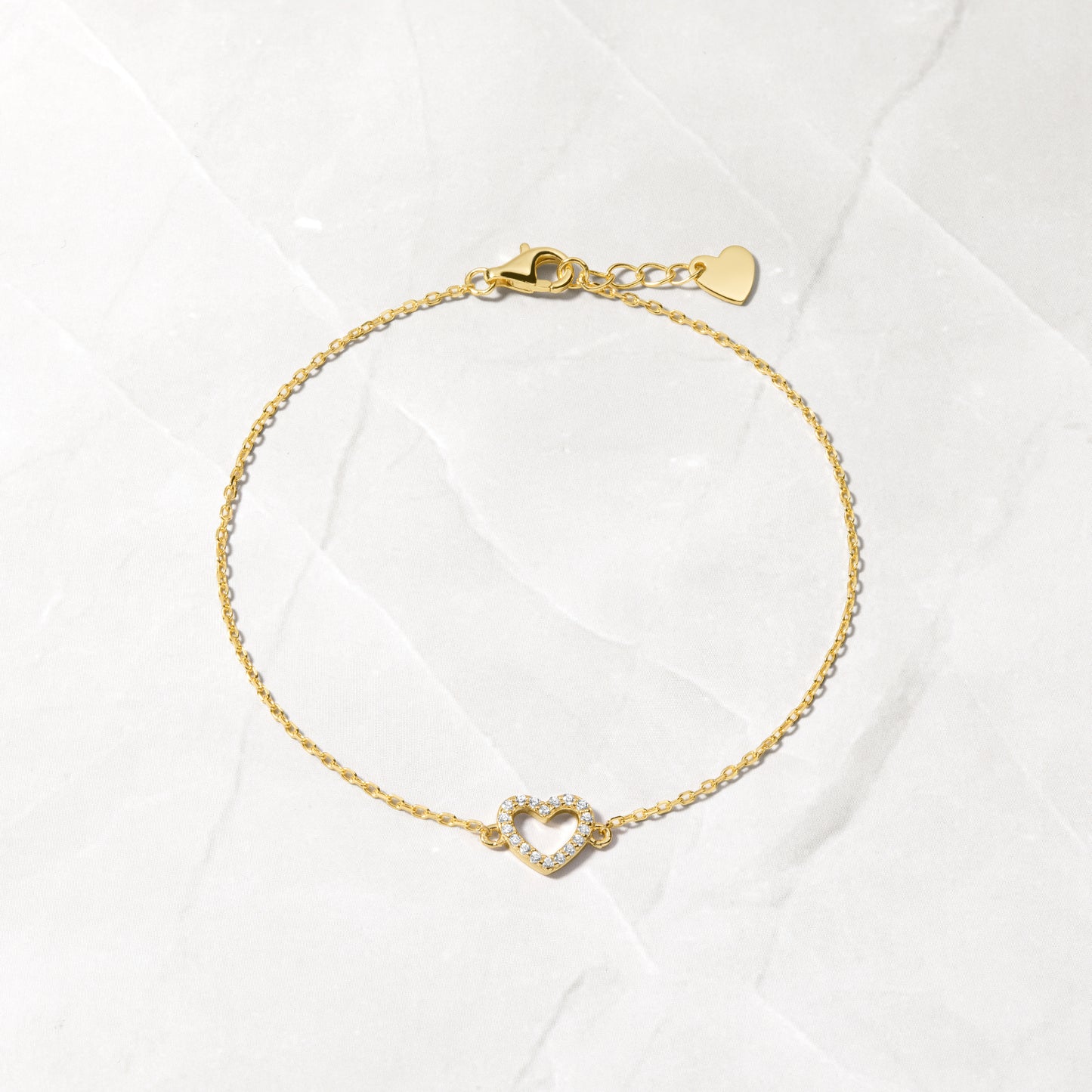 Open Heart Diamond Bracelet