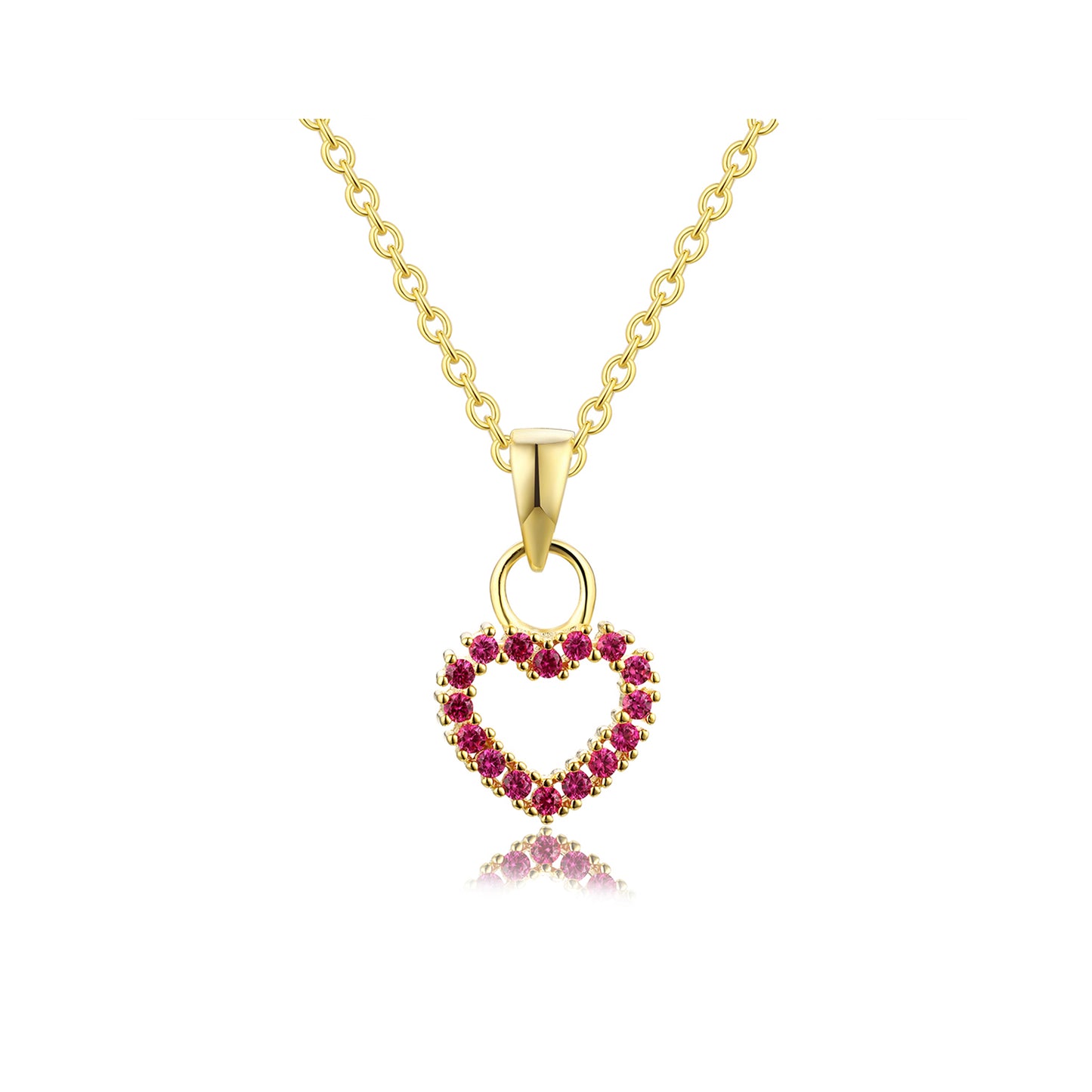 Ruby Heart Necklace