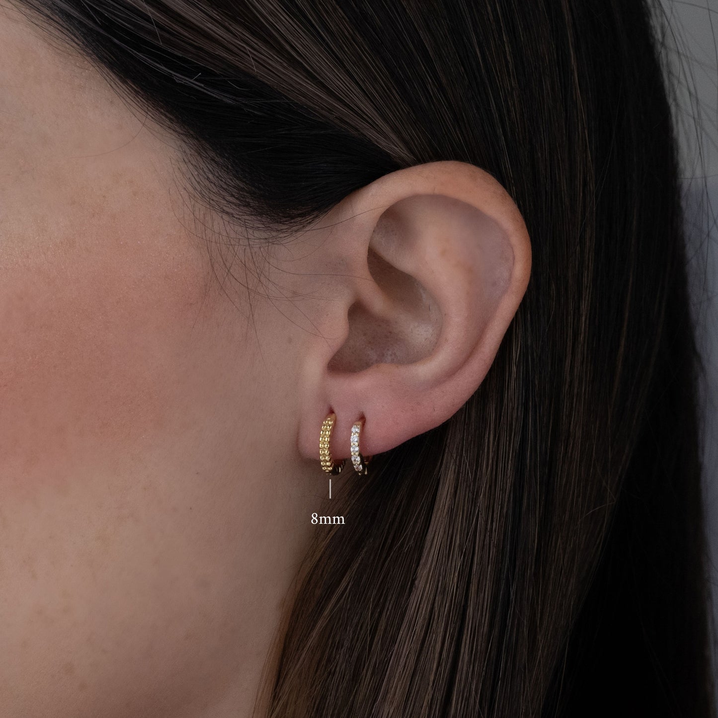 Double Beaded Hoop Earrings