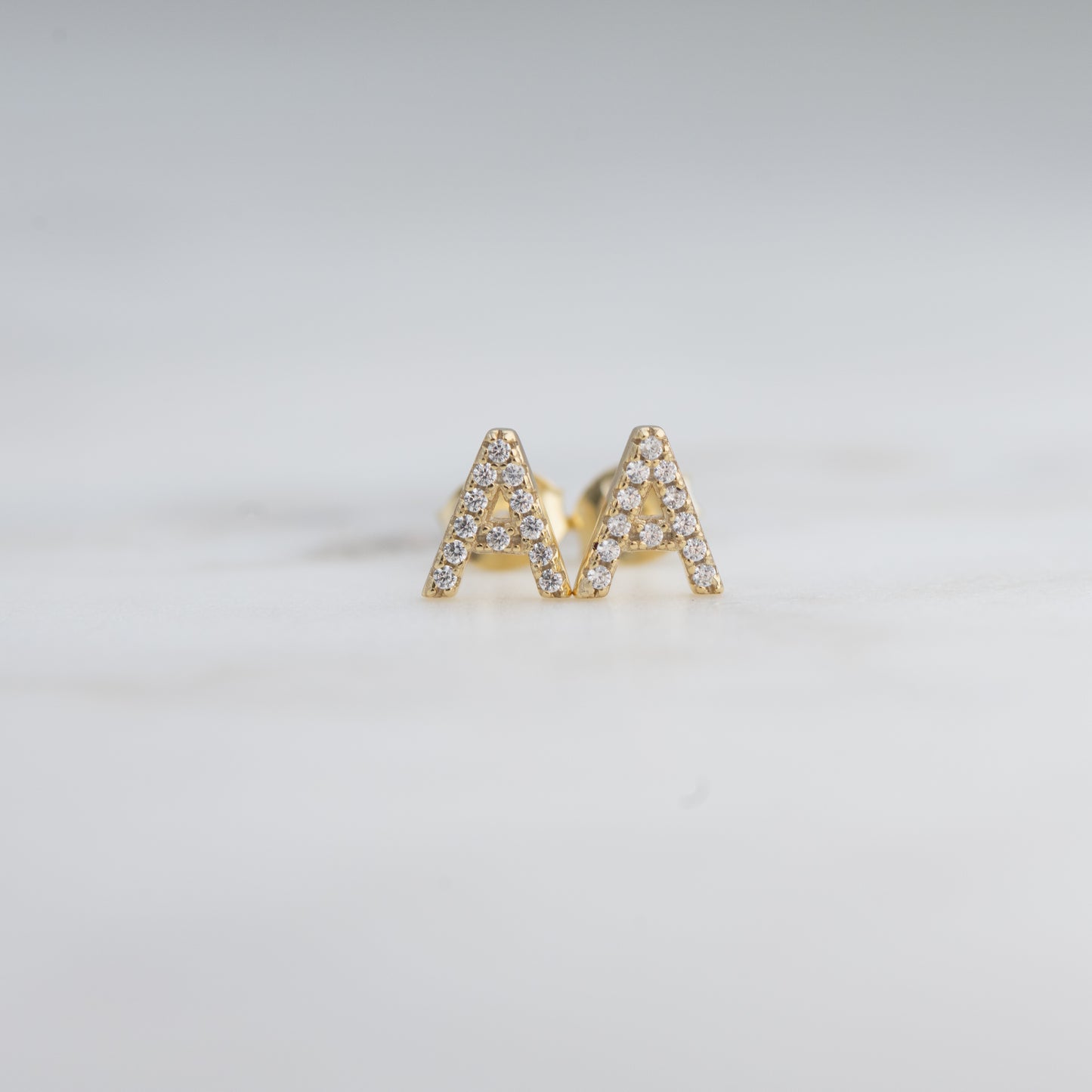 Pavé Initial Studs