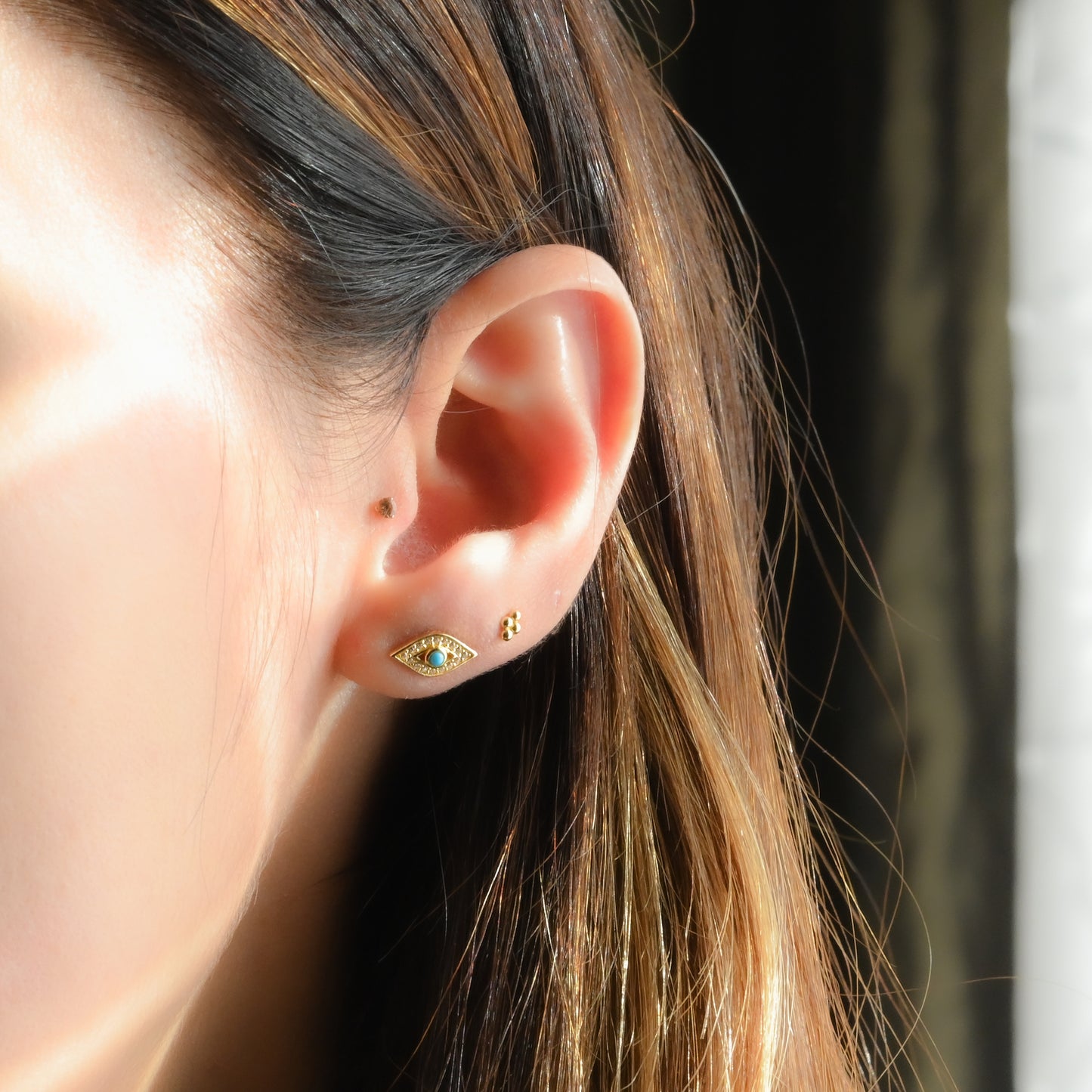 Turquoise Evil Eye Studs
